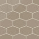 Elongated Hexagon Natural Press Ceramic Tile in Sawtooth Gloss