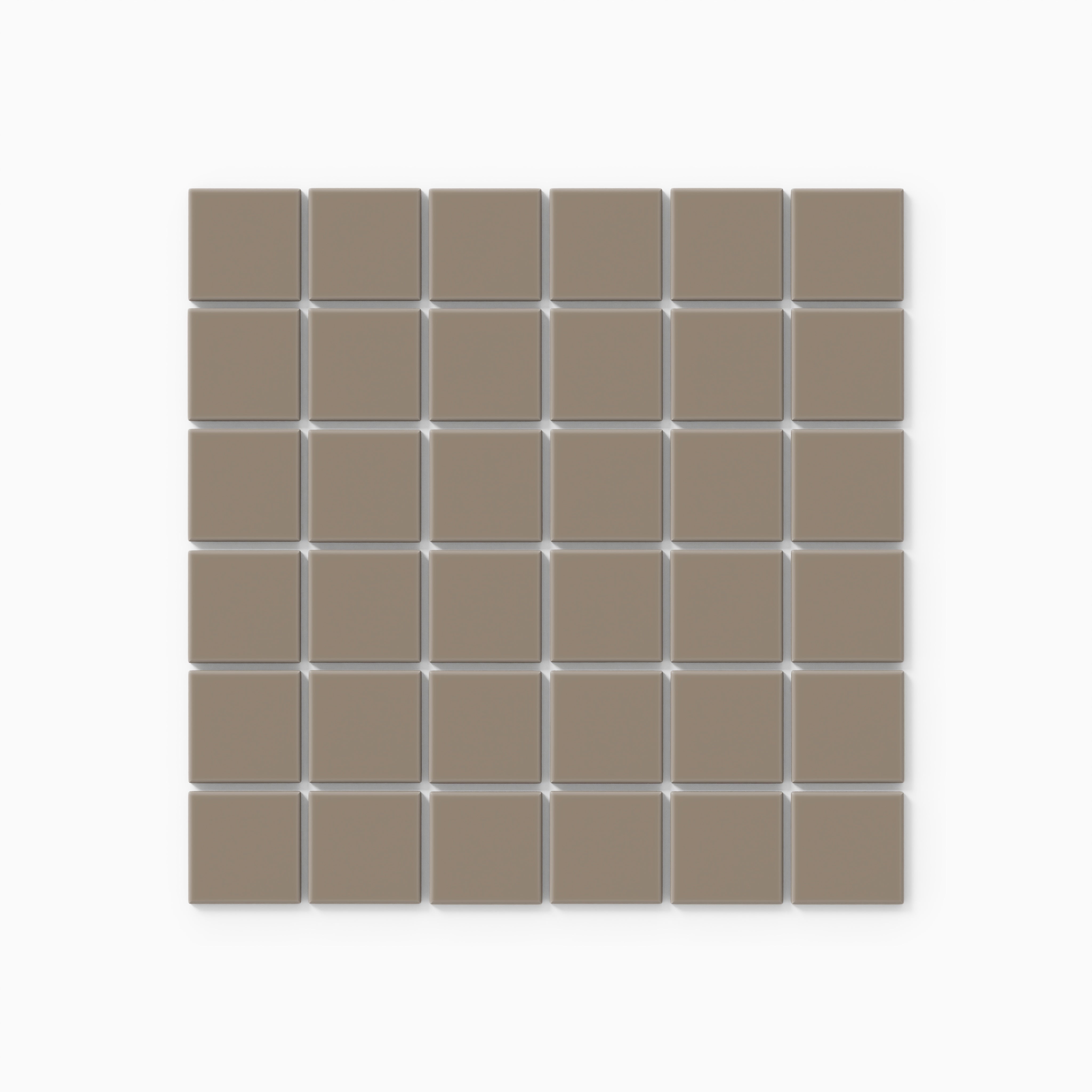 2x2 Straight Set Sheeted Natural Press Ceramic Mosaic Tile in Sawtooth Matte