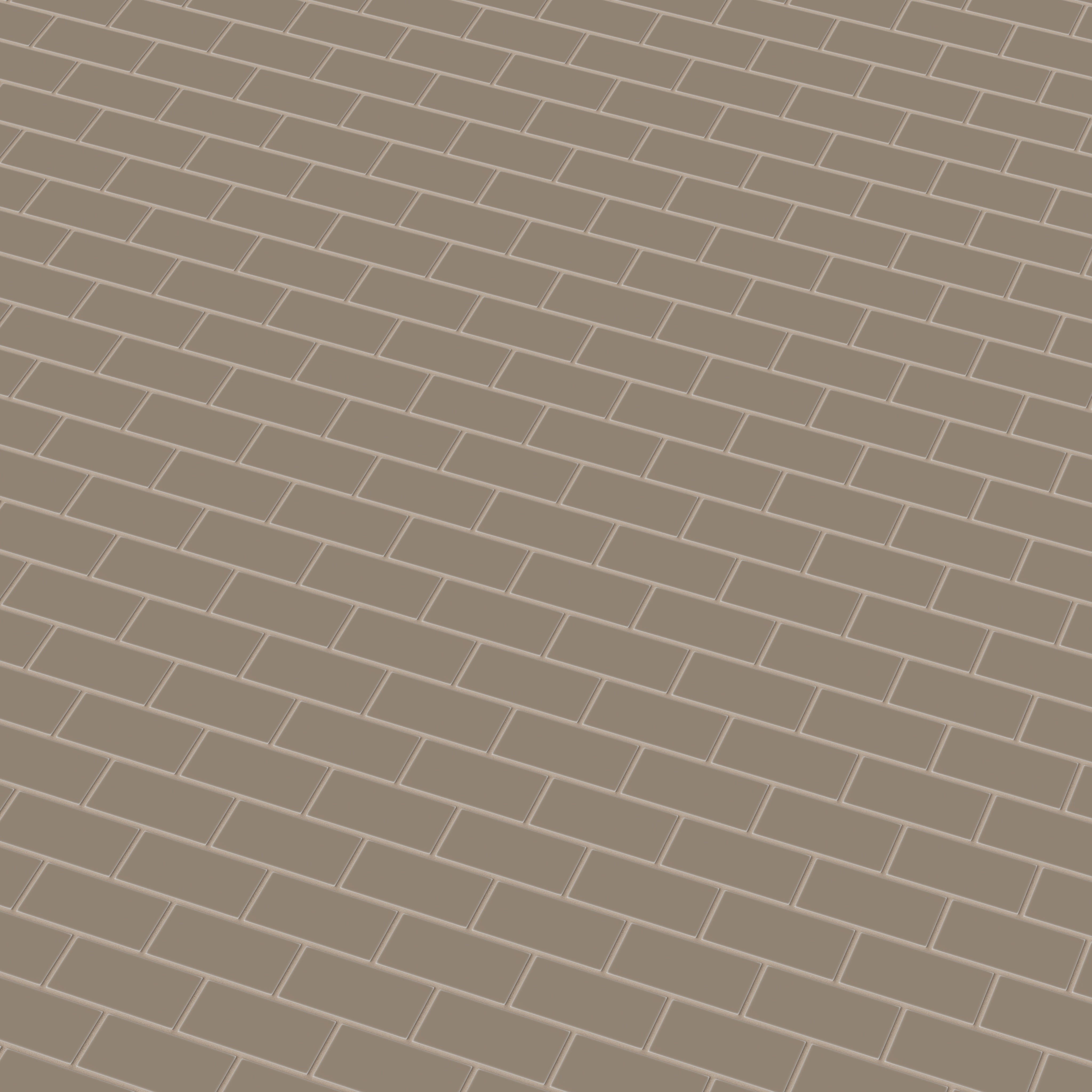 2x4 Half Offset Sheeted Natural Press Ceramic Mosaic Tile in Sawtooth Matte