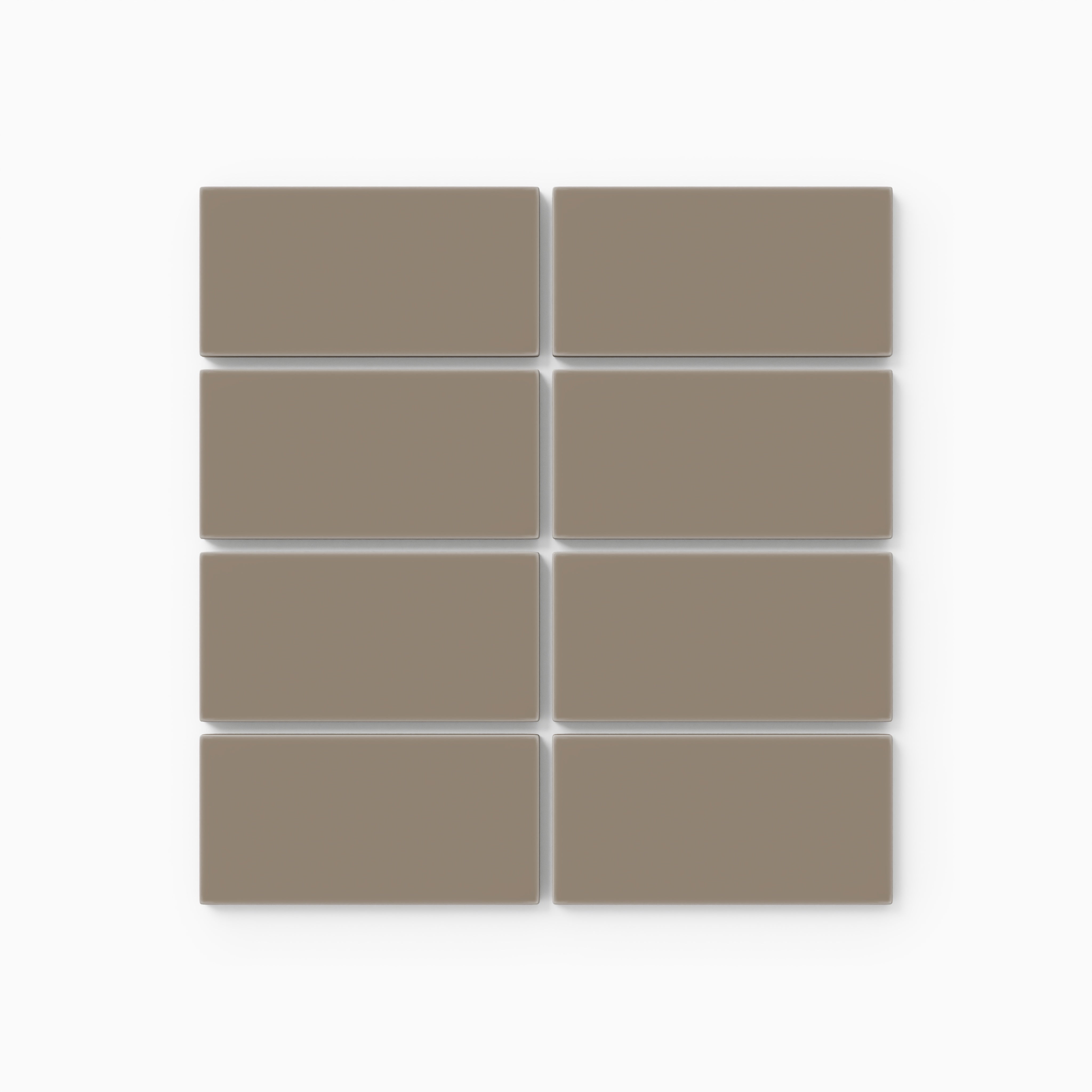 2x4 Straight Set Sheeted Natural Press Ceramic Mosaic Tile in Sawtooth Matte