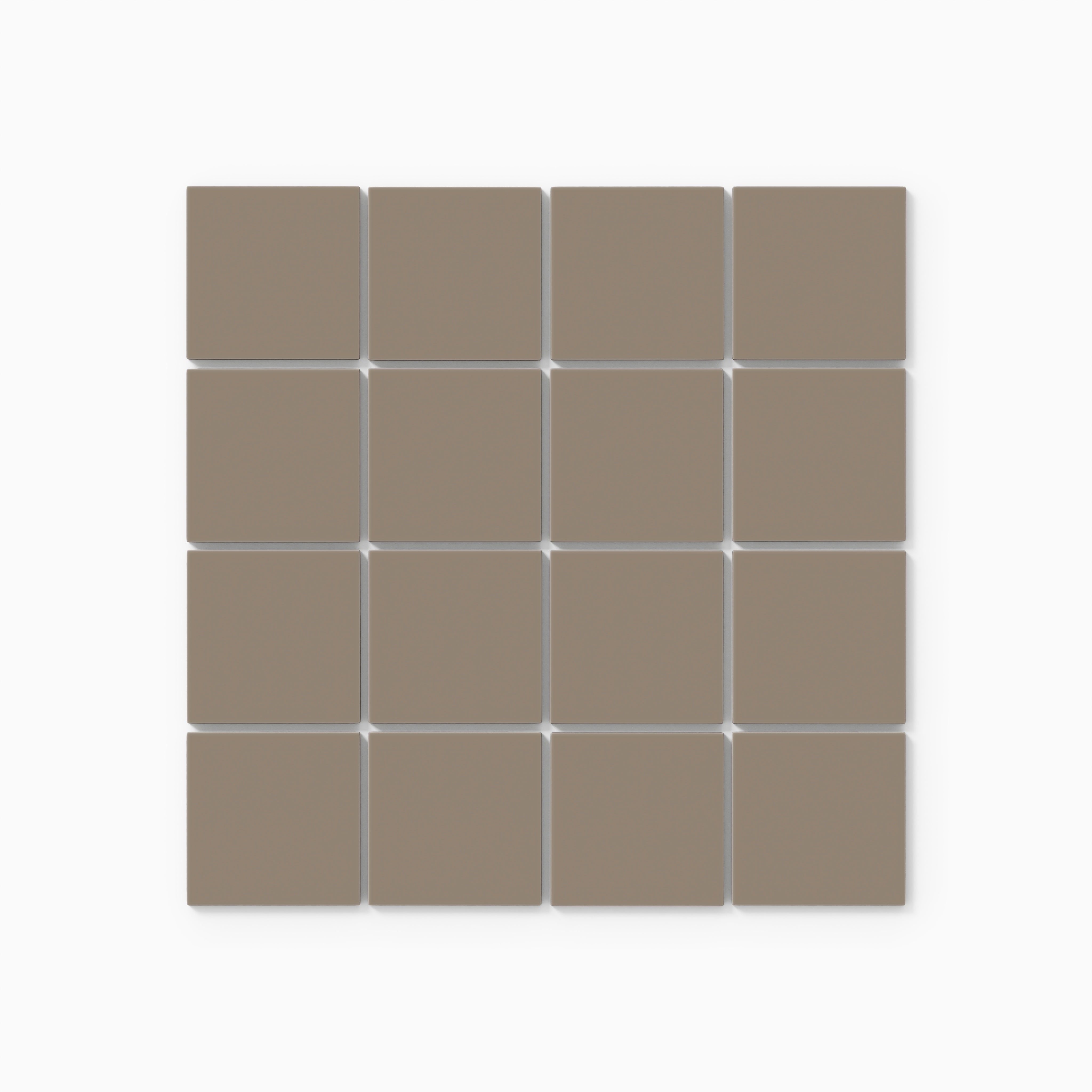 3x3 Straight Set Sheeted Natural Press Ceramic Mosaic Tile in Sawtooth Matte