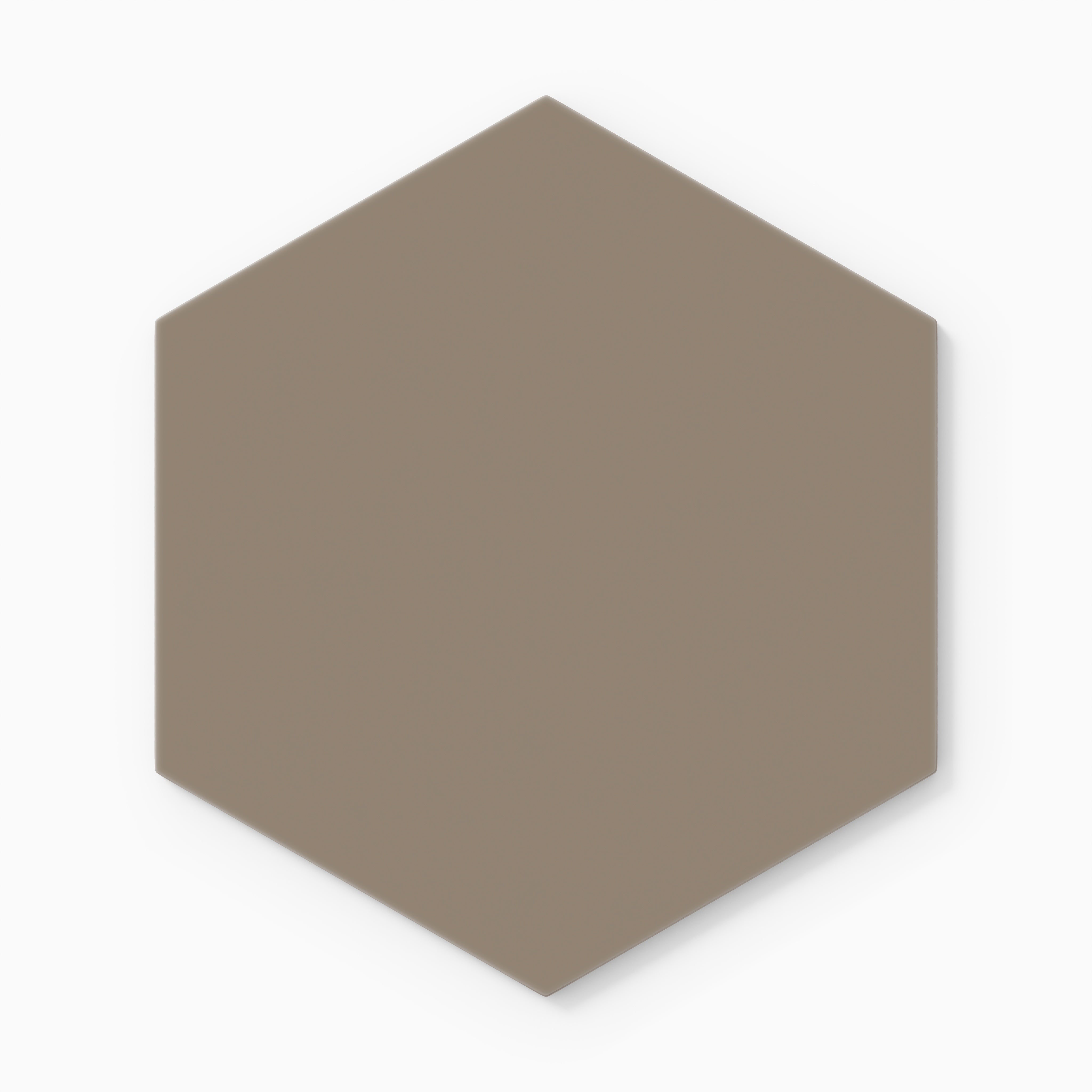 8" Hexagon Natural Press Ceramic Tile in Sawtooth Matte