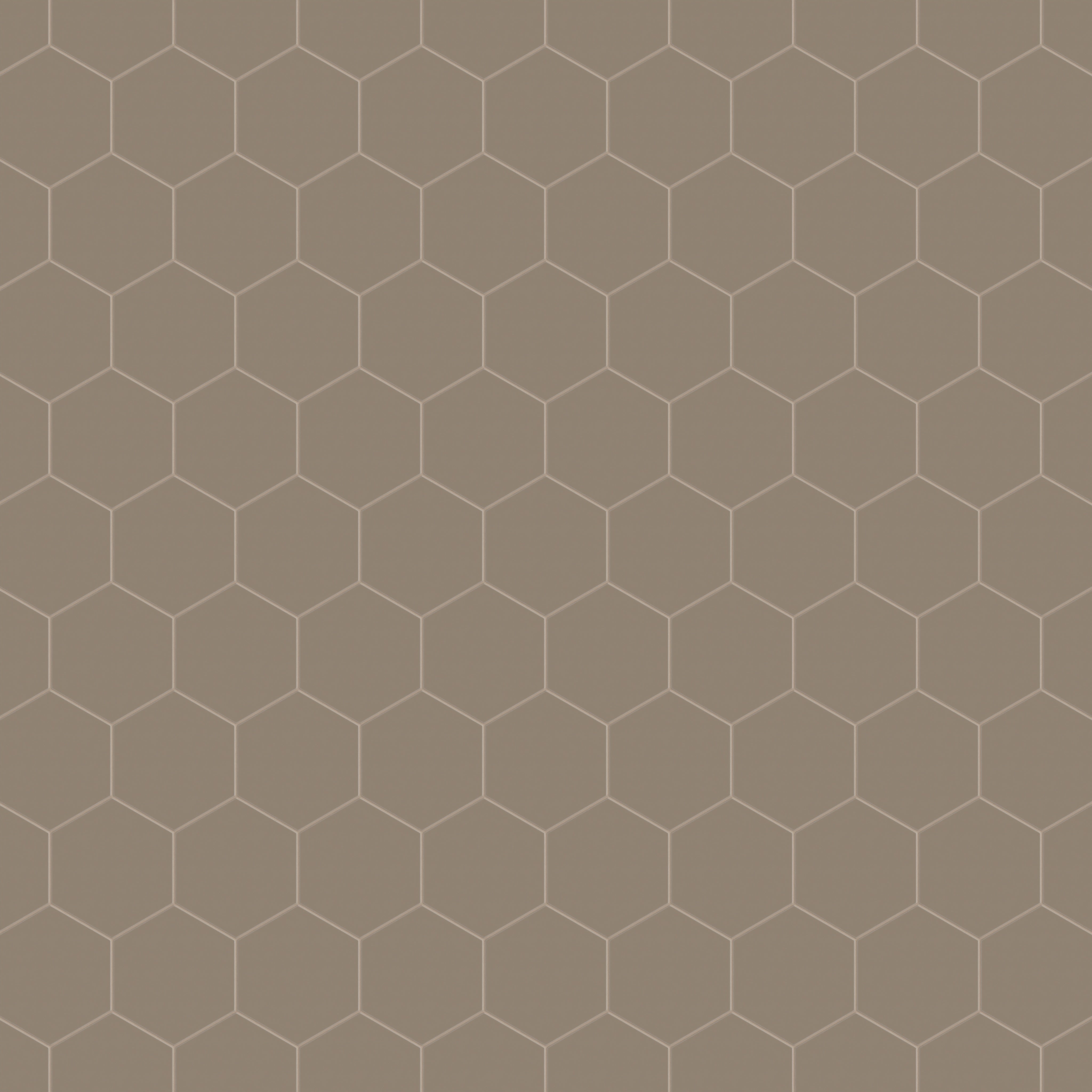 8" Hexagon Natural Press Ceramic Tile in Sawtooth Matte