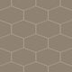 Elongated Hexagon Natural Press Ceramic Tile in Sawtooth Matte
