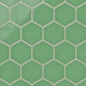 6" Hexagon Original Ceramic Tile in Sea Green Gloss