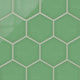 8" Hexagon Original Ceramic Tile in Sea Green Gloss