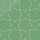 Star & Cross Original Ceramic Tile in Sea Green Gloss