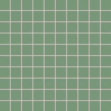 2x2 Straight Set Sheeted Original Ceramic Mosaic Tile in Sea Green Matte