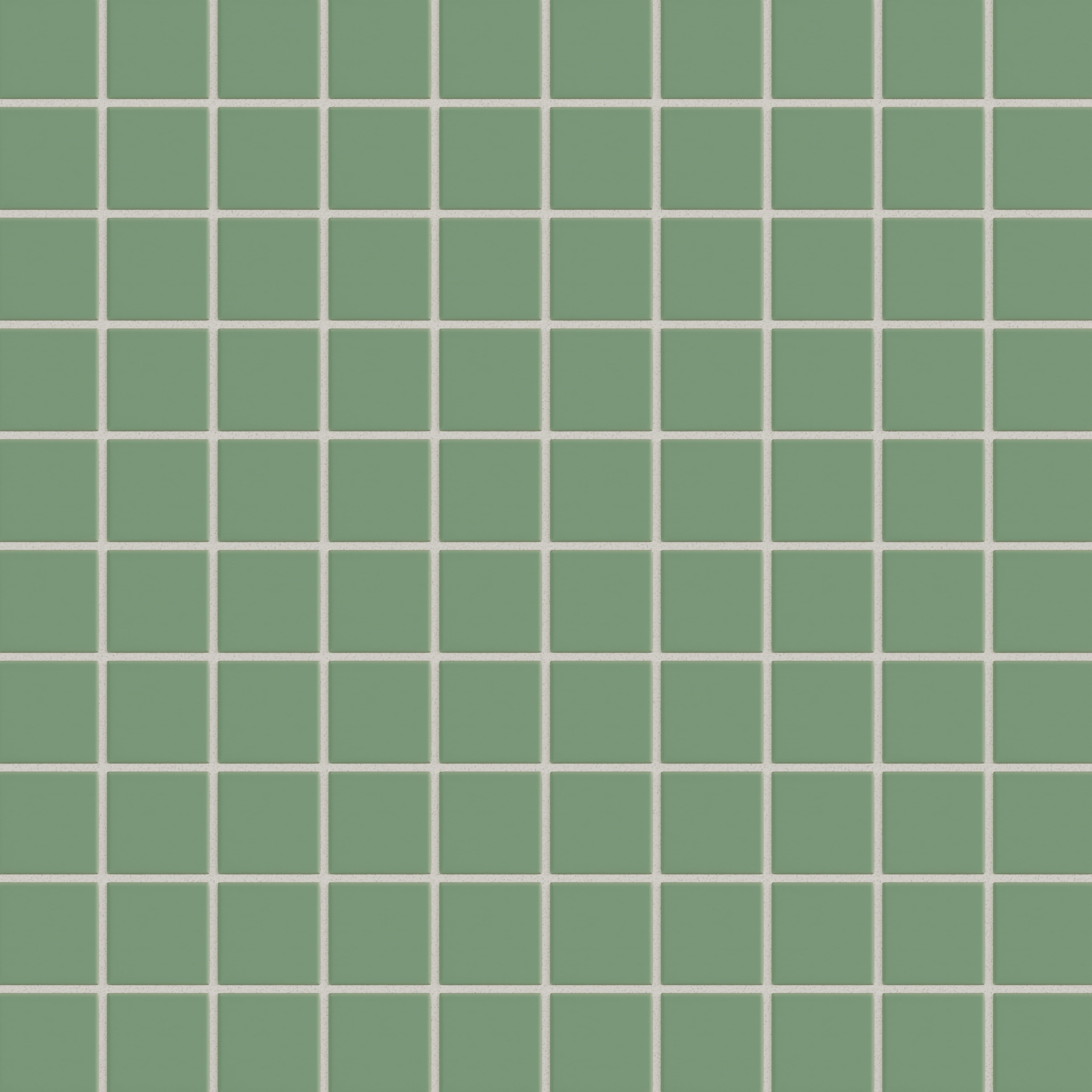 2x2 Straight Set Sheeted Original Ceramic Mosaic Tile in Sea Green Matte