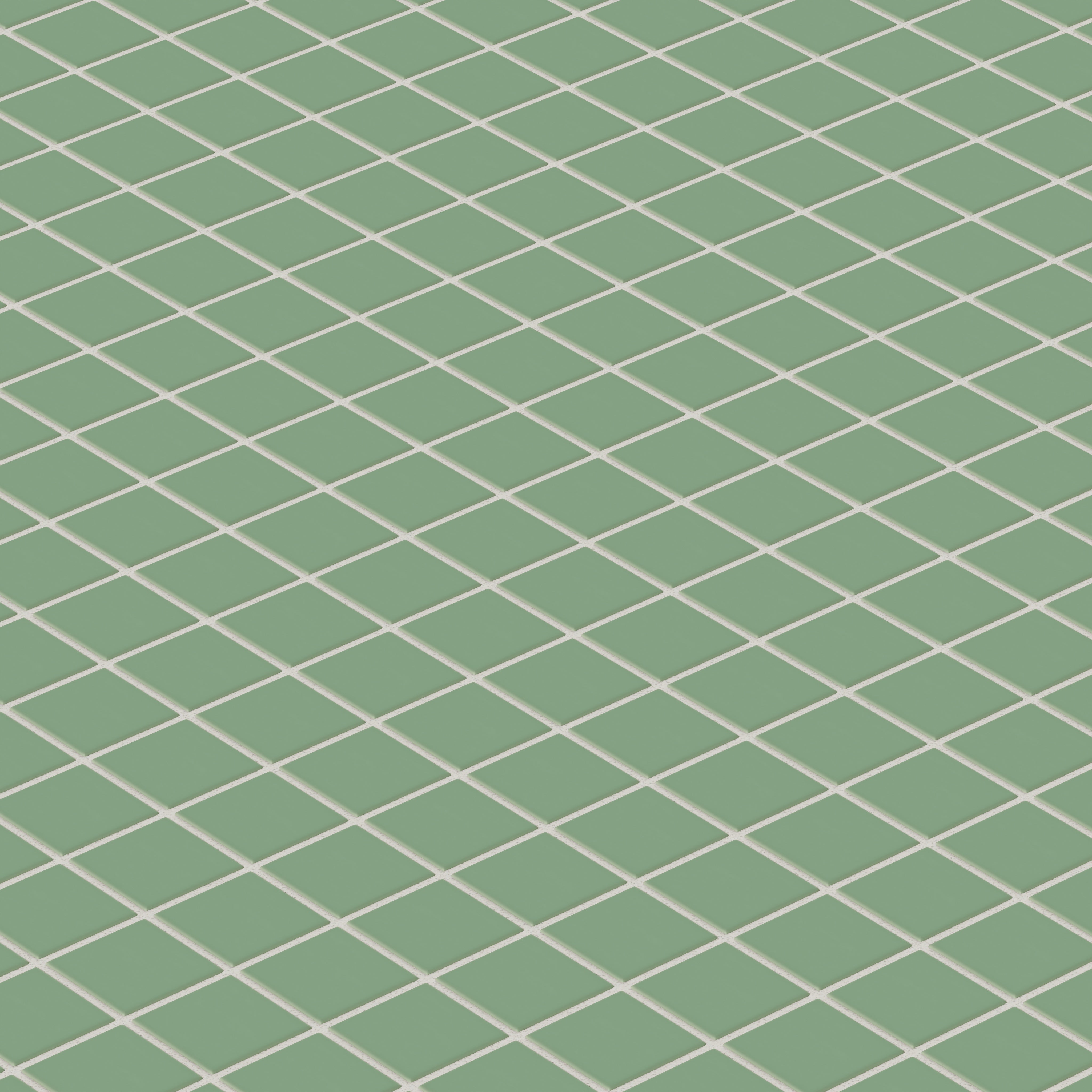 2x2 Straight Set Sheeted Original Ceramic Mosaic Tile in Sea Green Matte
