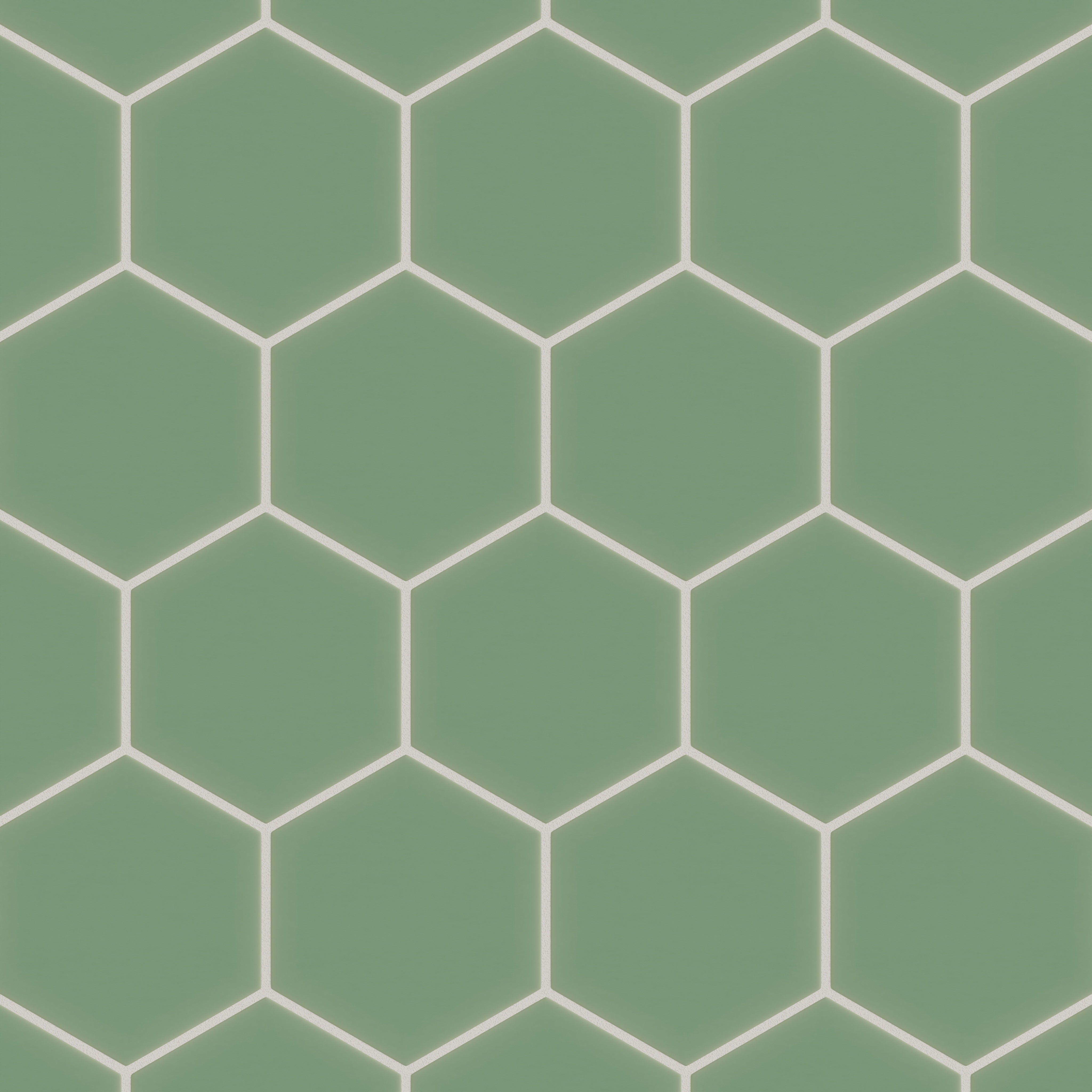 6" Hexagon Original Ceramic Tile in Sea Green Matte