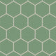 6" Hexagon Original Ceramic Tile in Sea Green Matte