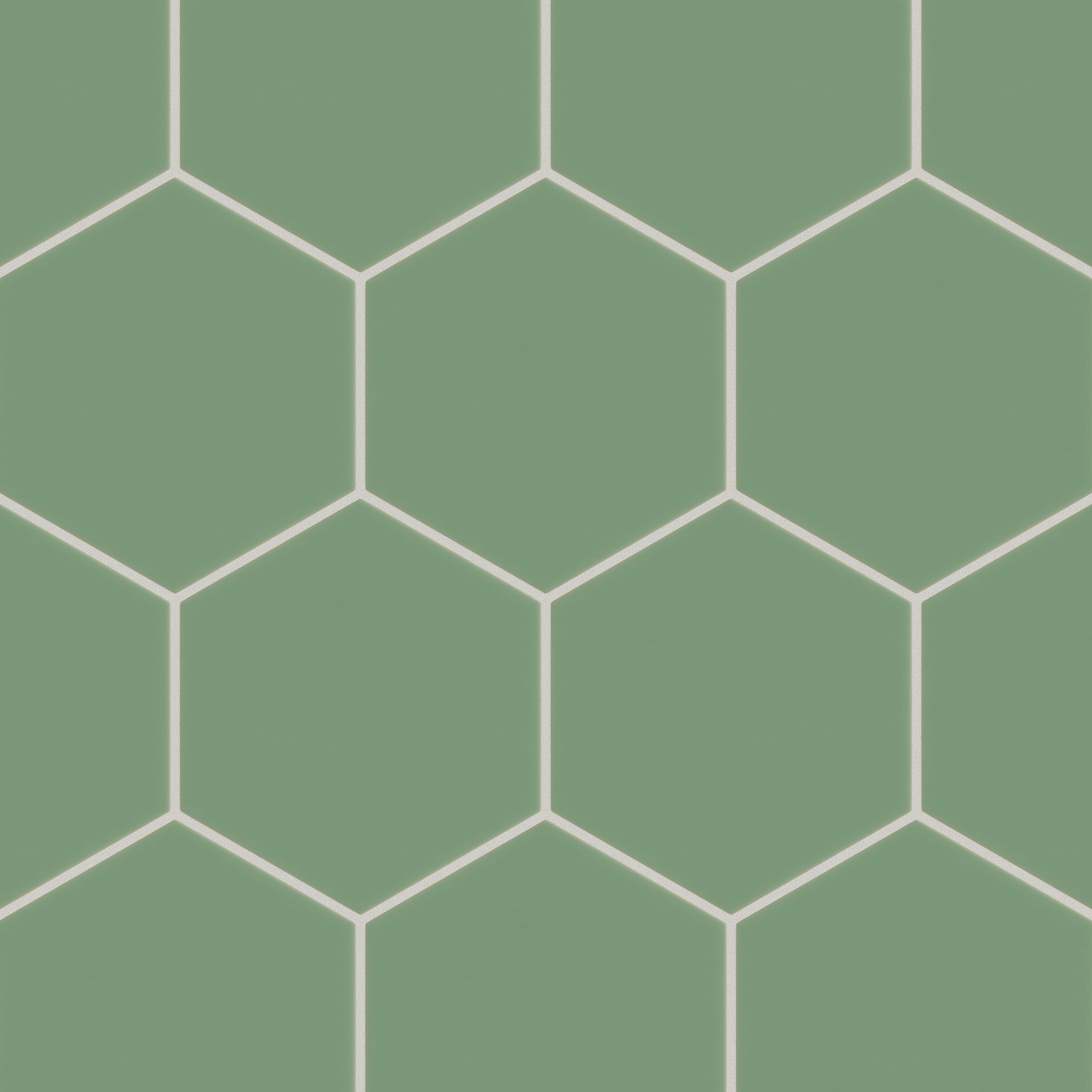 8" Hexagon Original Ceramic Tile in Sea Green Matte