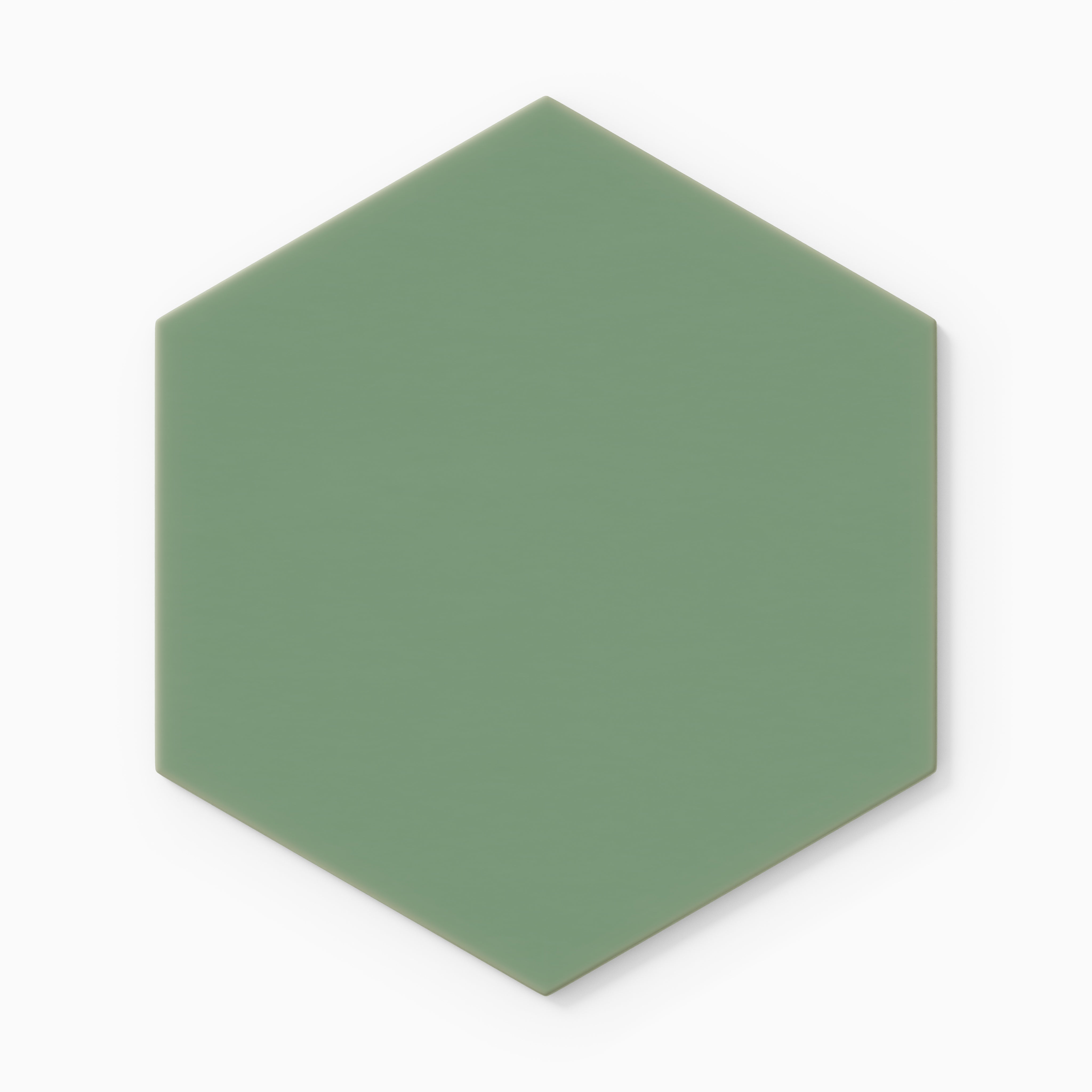 8" Hexagon Original Ceramic Tile in Sea Green Matte