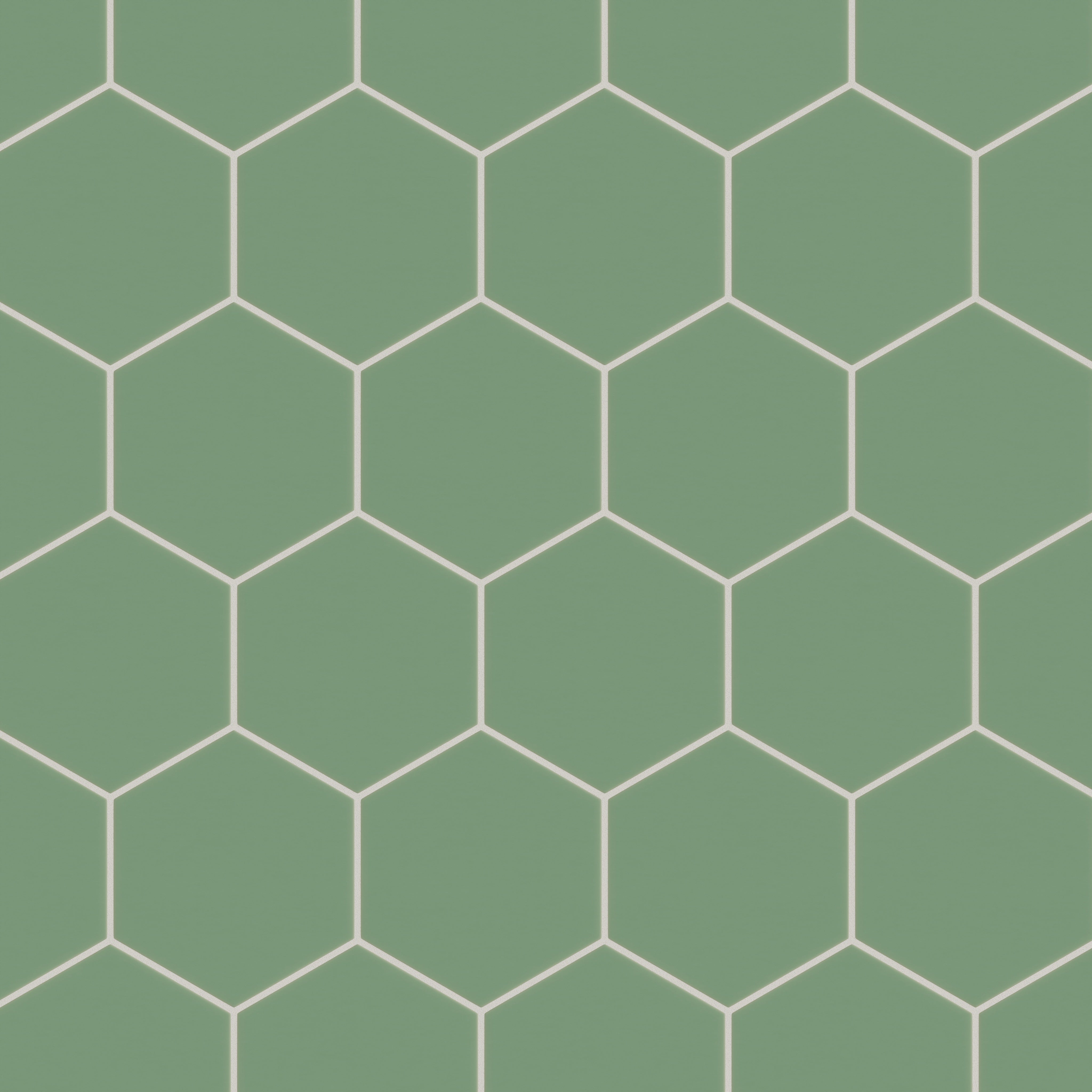 8" Hexagon Original Ceramic Tile in Sea Green Matte