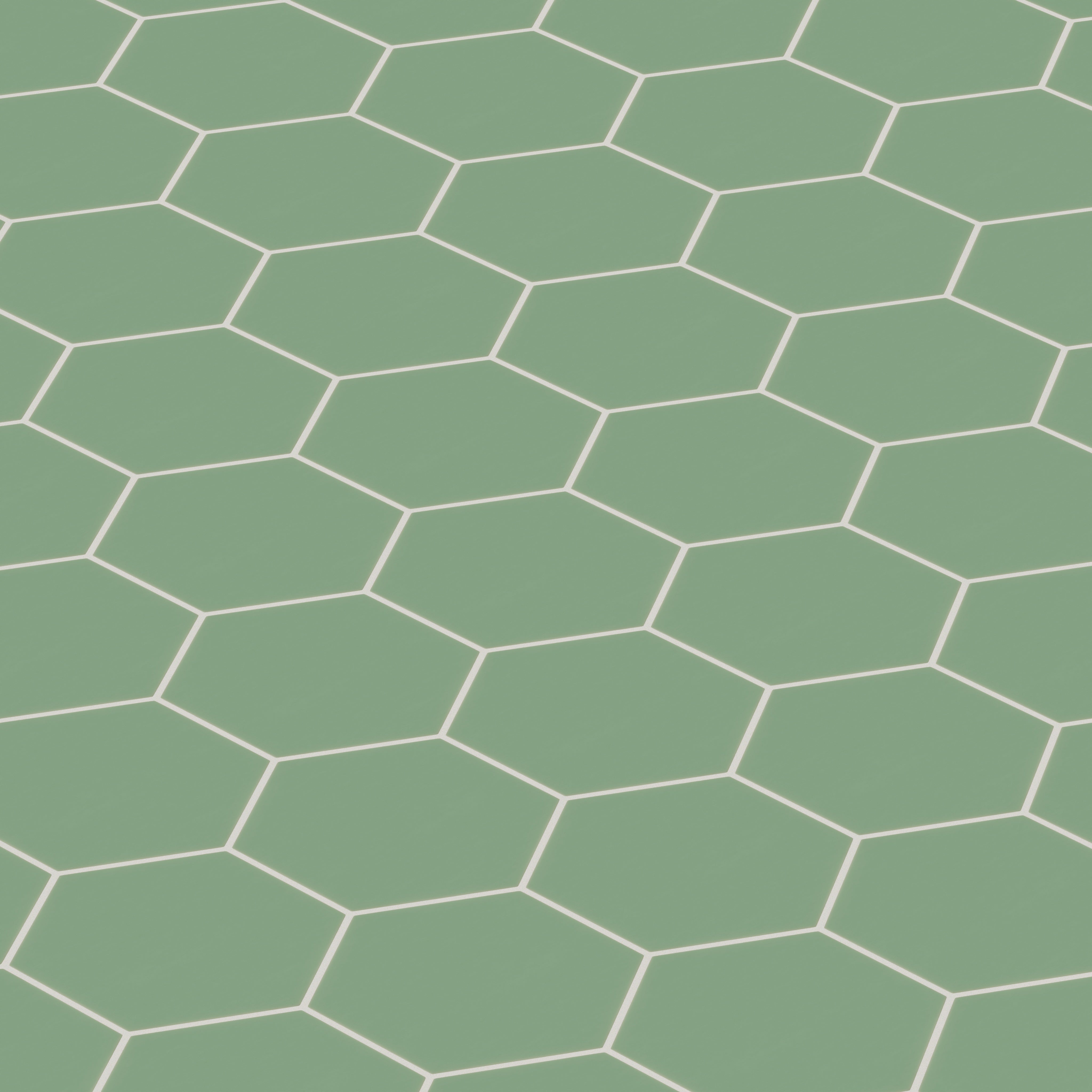 8" Hexagon Original Ceramic Tile in Sea Green Matte