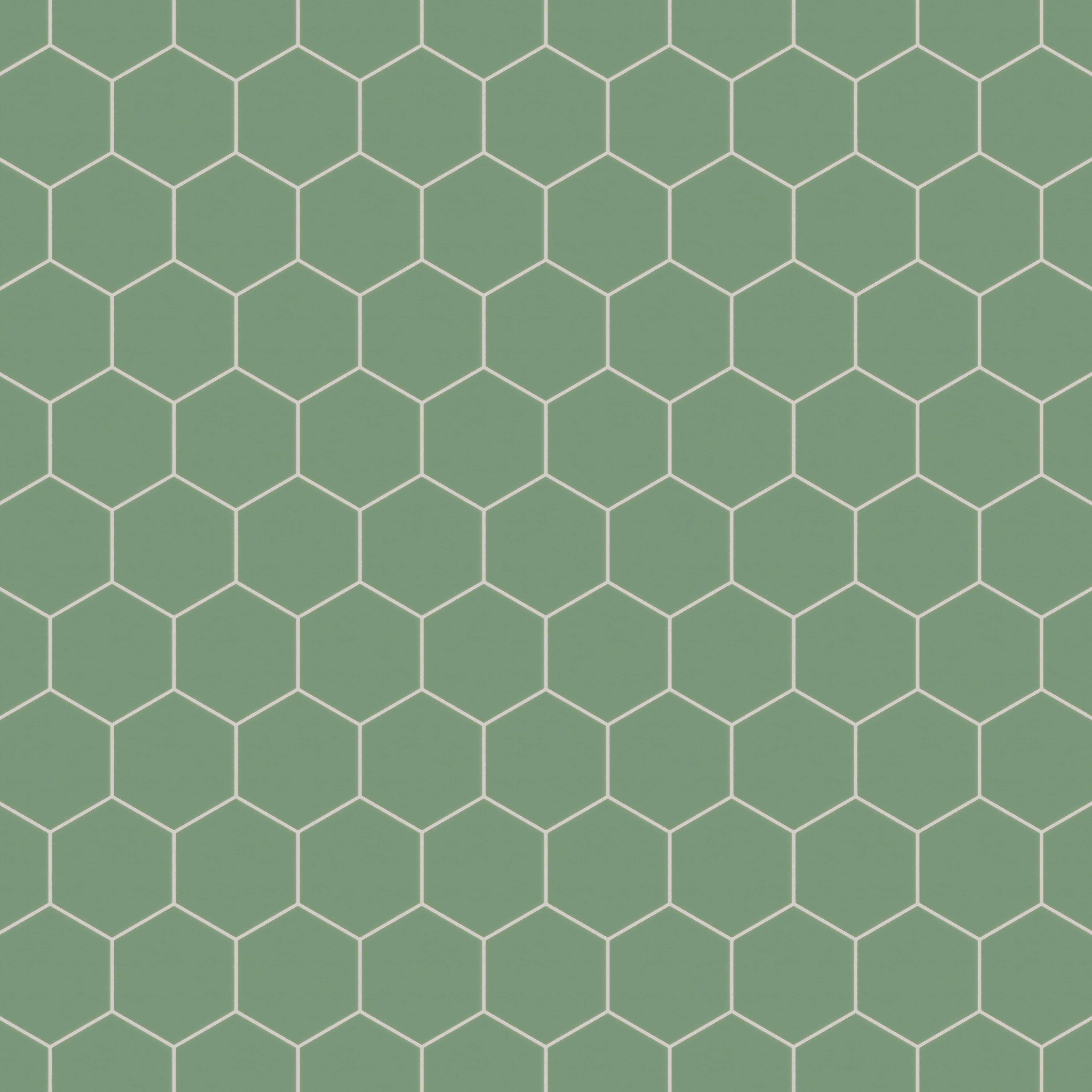 8" Hexagon Original Ceramic Tile in Sea Green Matte