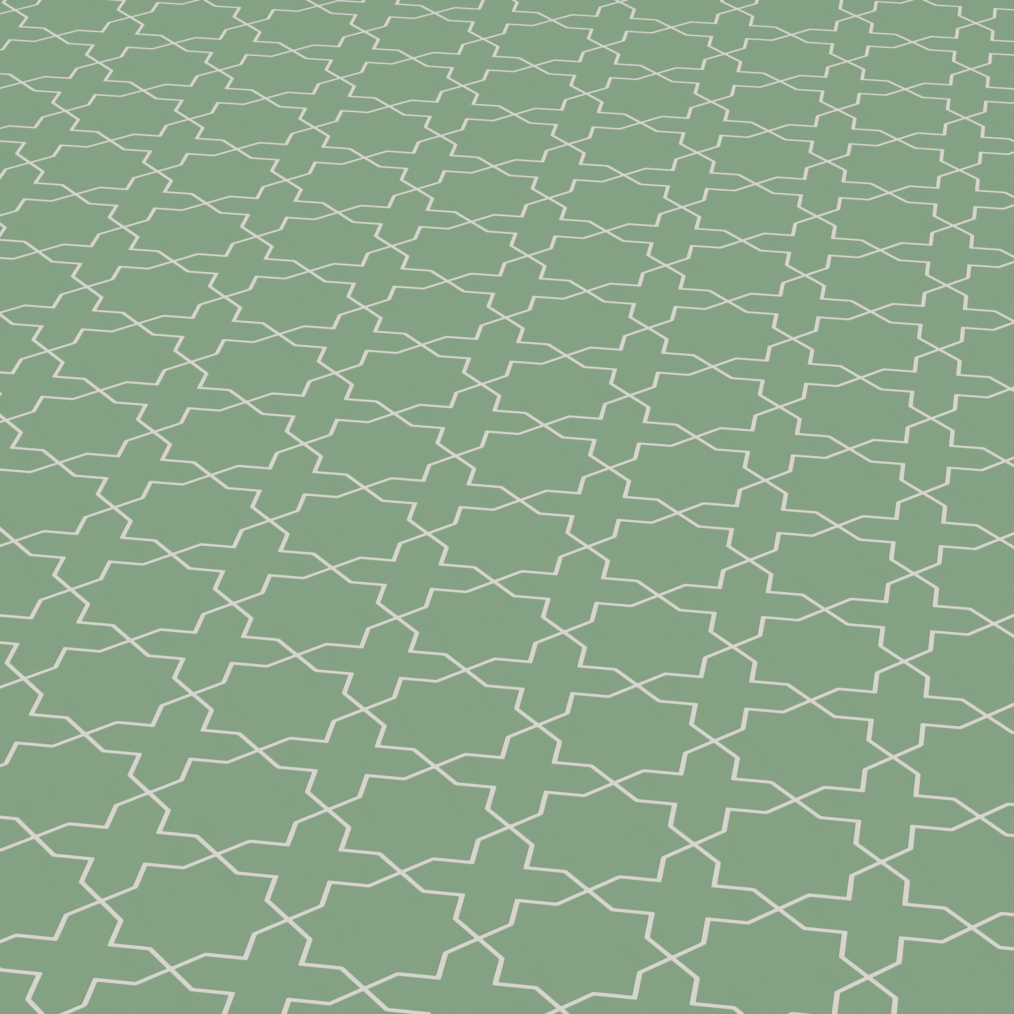 Star & Cross Original Ceramic Tile in Sea Green Matte