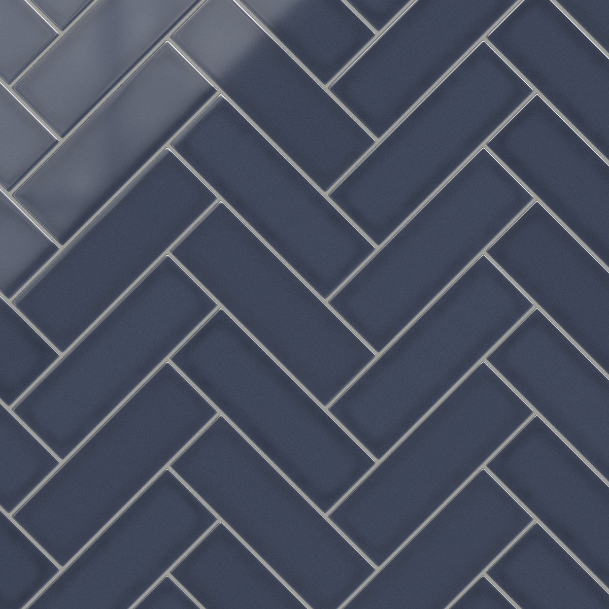 4x12 Original Ceramic Tile in Slate Blue Gloss