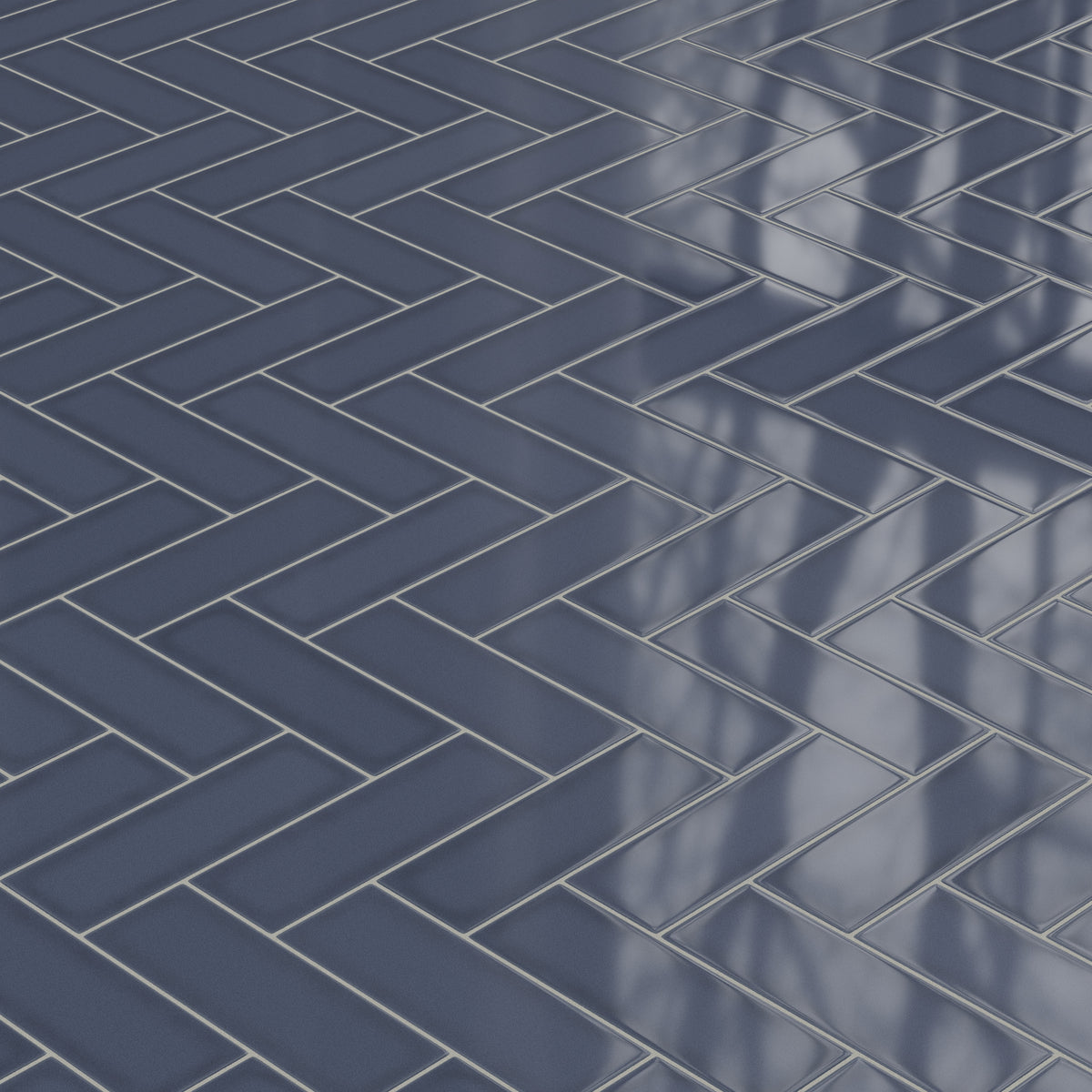 4x12 Original Ceramic Tile in Slate Blue Gloss