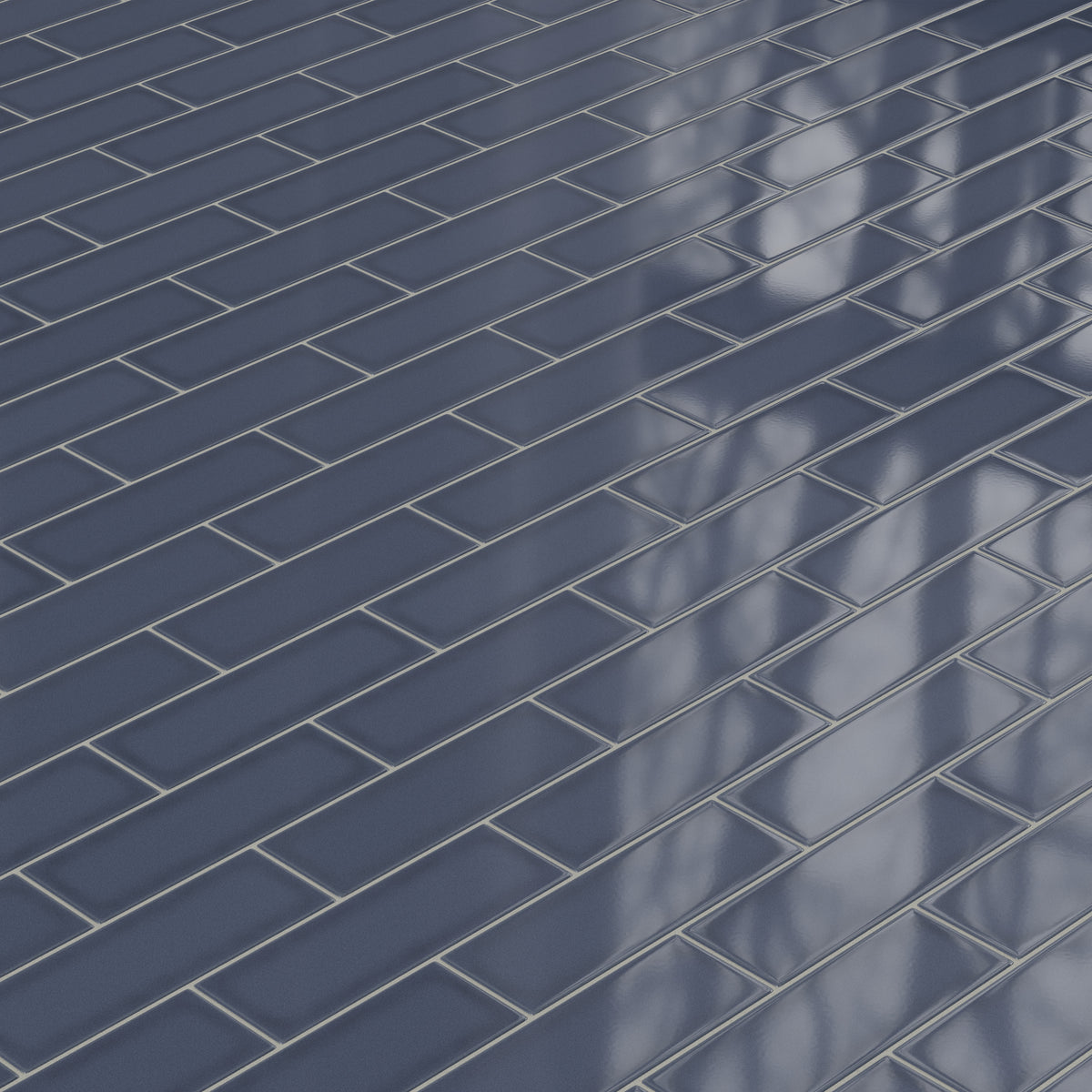 4x12 Original Ceramic Tile in Slate Blue Gloss