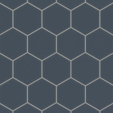 6" Hexagon Original Ceramic Tile in Slate Blue Matte