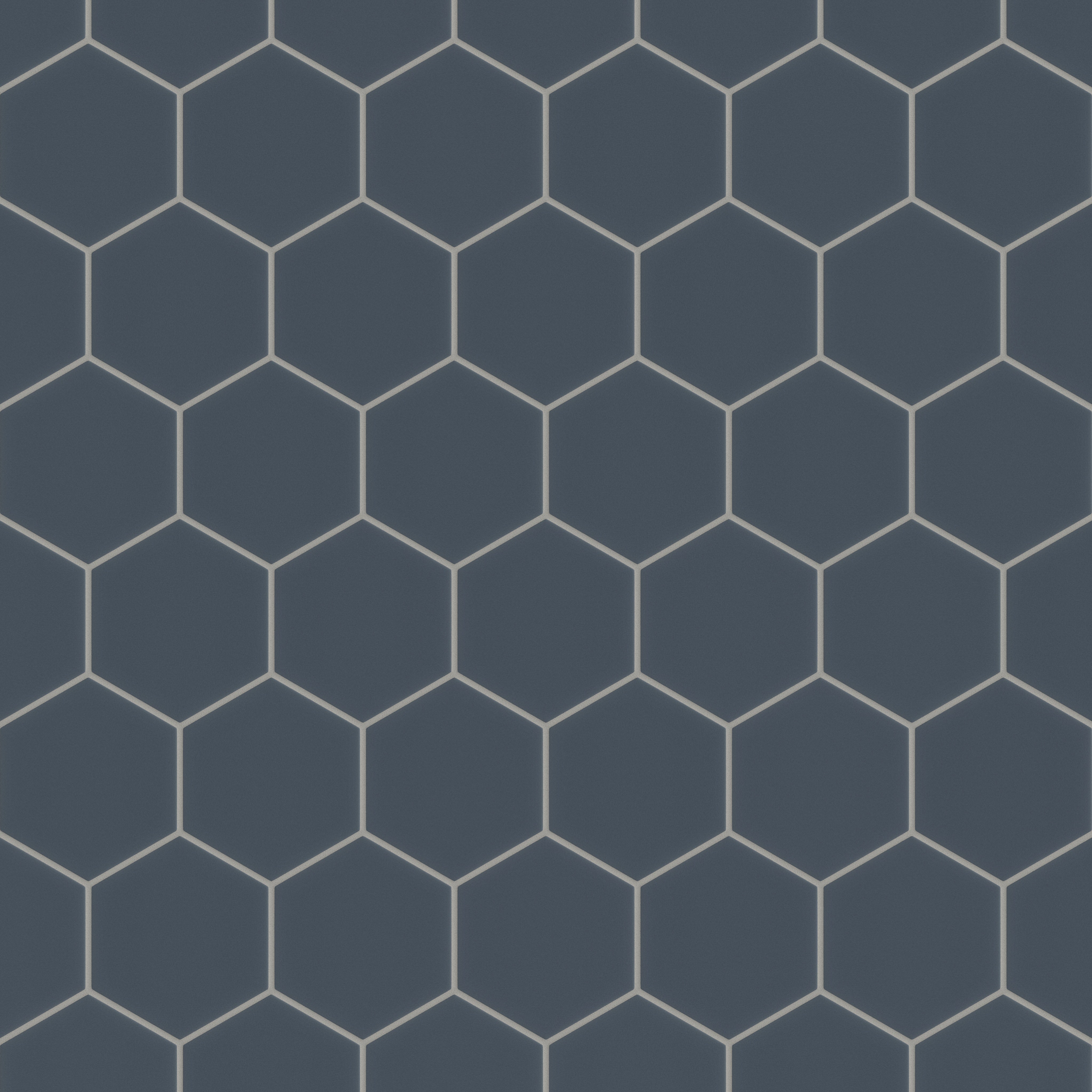 6" Hexagon Original Ceramic Tile in Slate Blue Matte