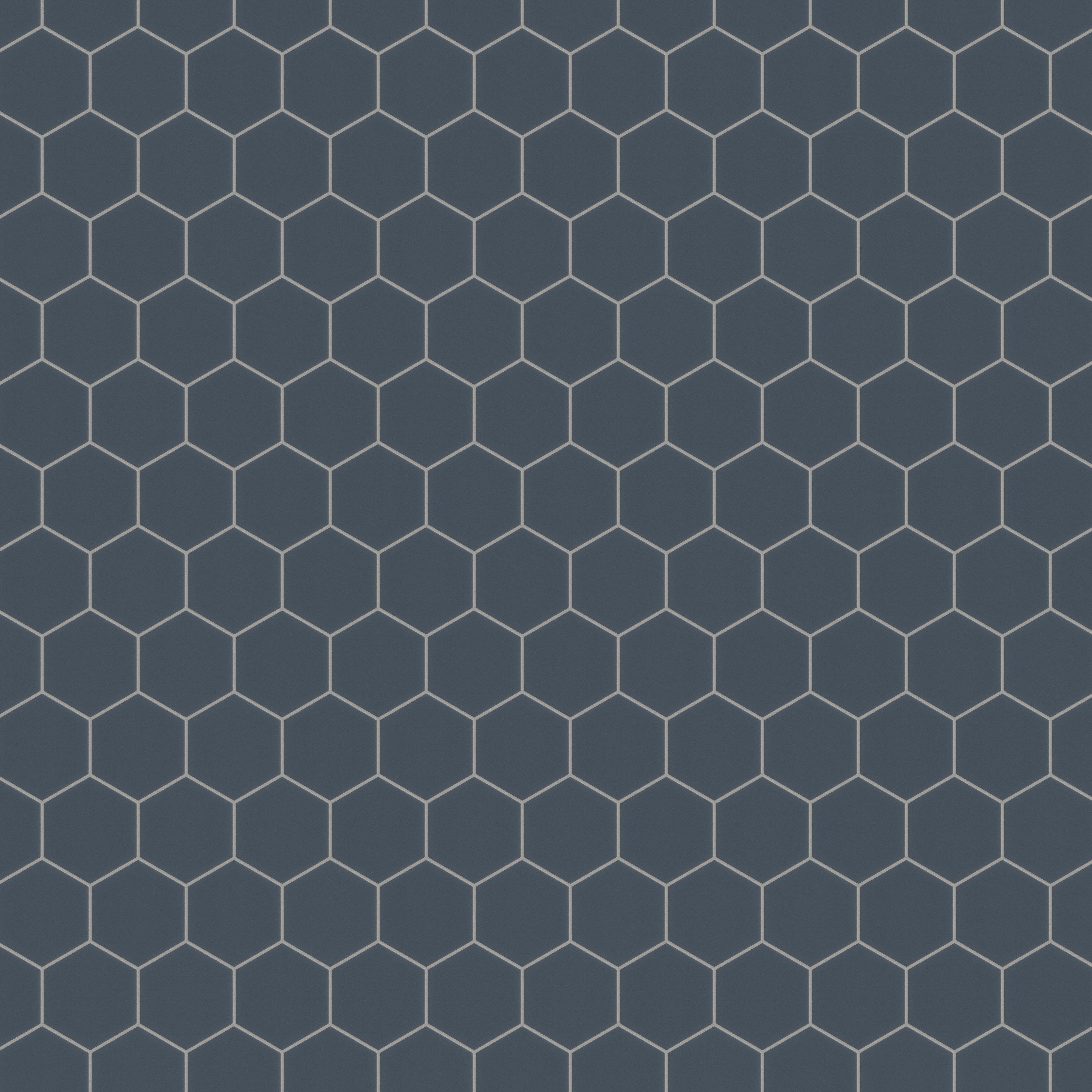 6" Hexagon Original Ceramic Tile in Slate Blue Matte