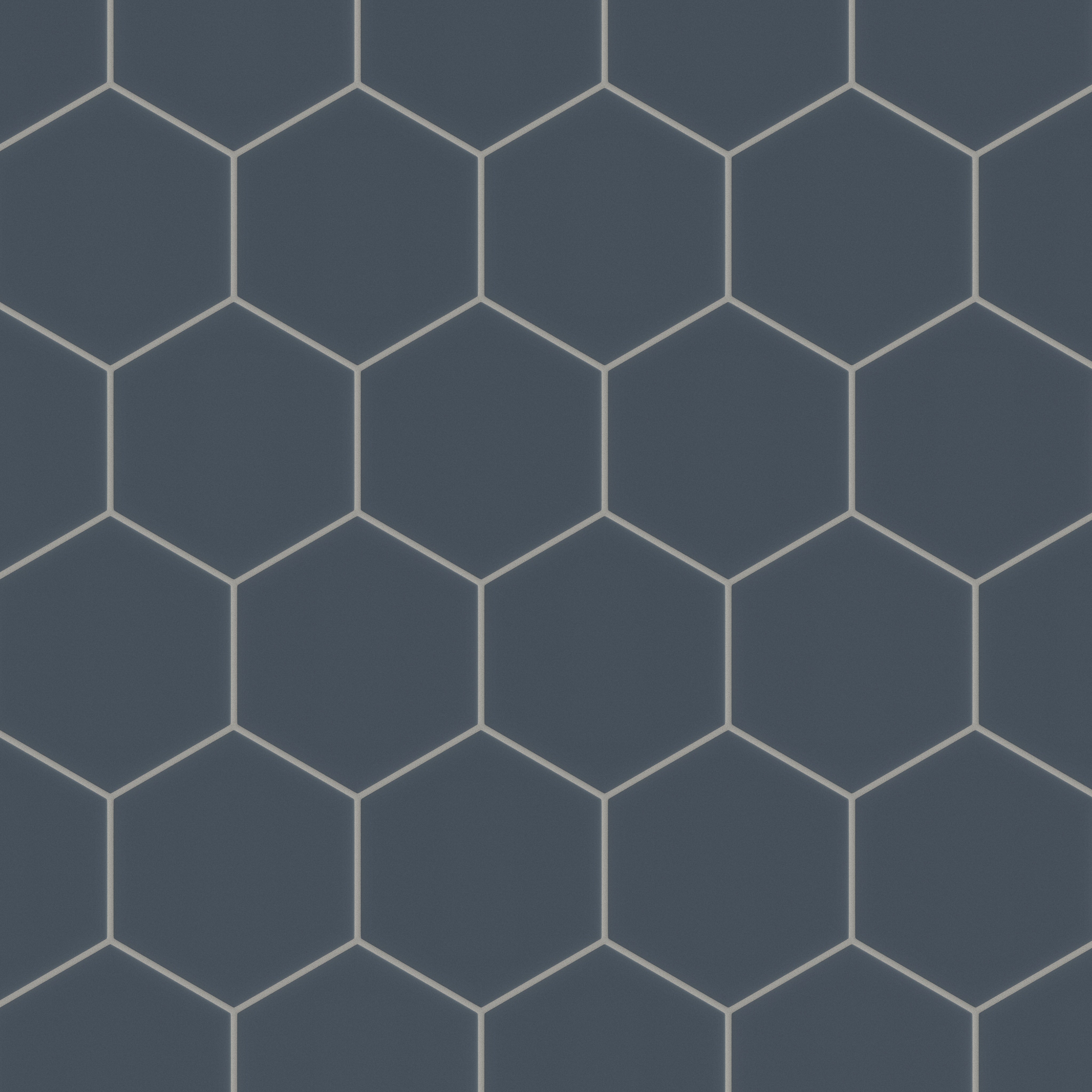 8" Hexagon Original Ceramic Tile in Slate Blue Matte