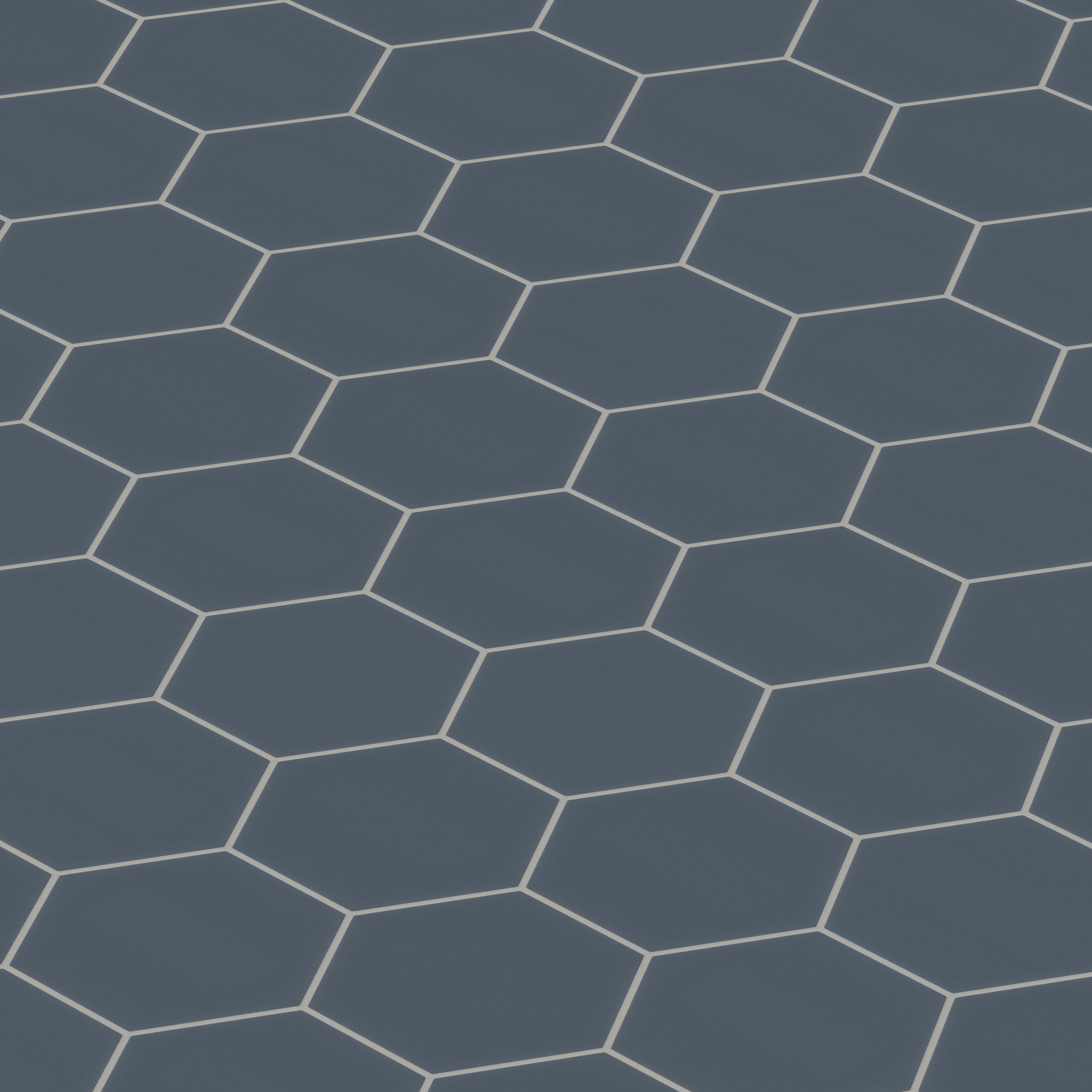 8" Hexagon Original Ceramic Tile in Slate Blue Matte