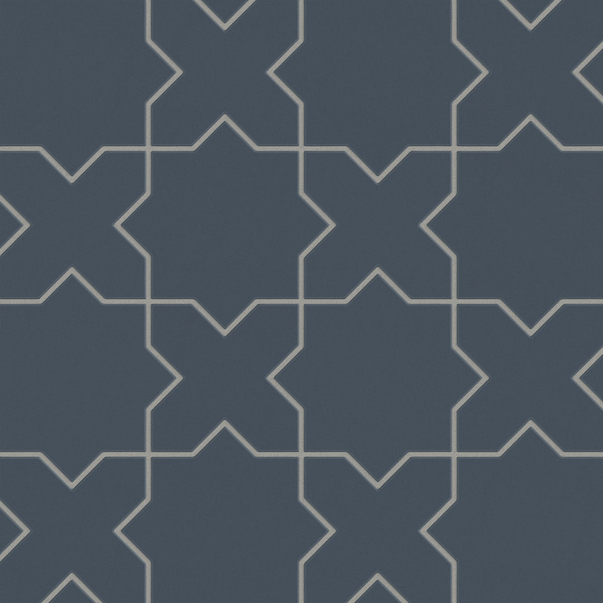 Slate Blue Star & Cross Matte Original Ceramic Tile