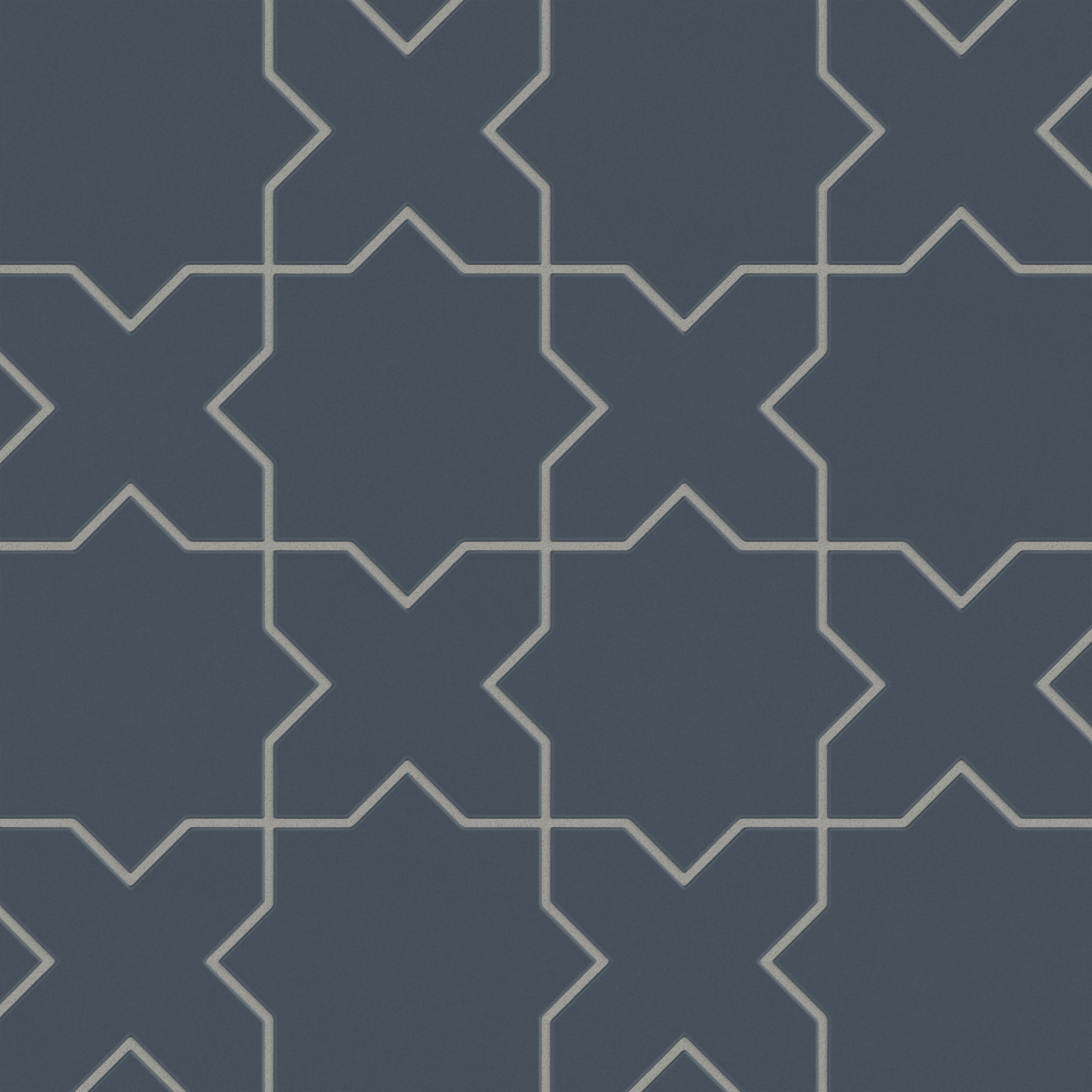 Star & Cross Original Ceramic Tile in Slate Blue Matte