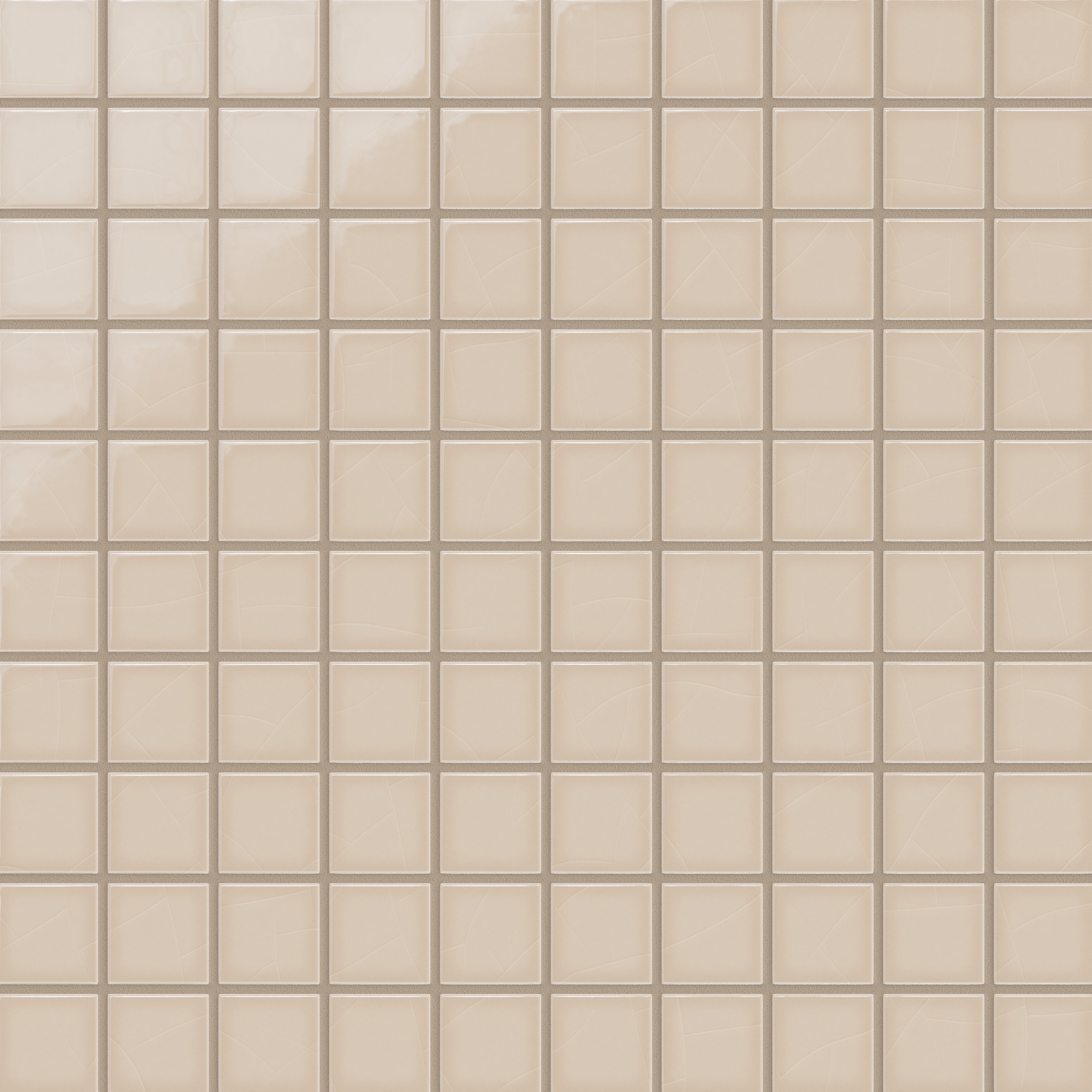 2x2 Straight Set Sheeted Original Ceramic Mosaic Tile in Sweet Pea Gloss