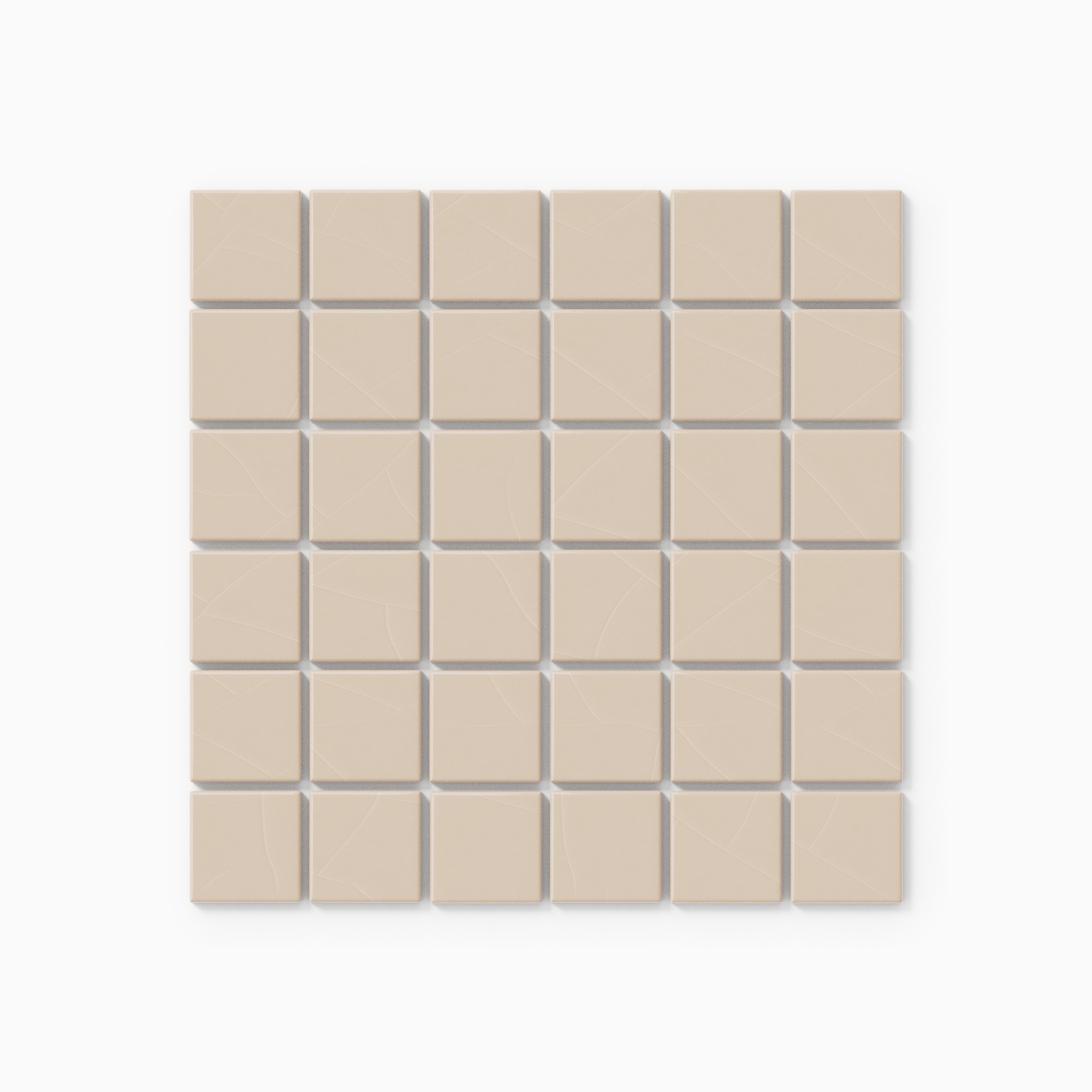 2x2 Straight Set Sheeted Original Ceramic Mosaic Tile in Sweet Pea Gloss