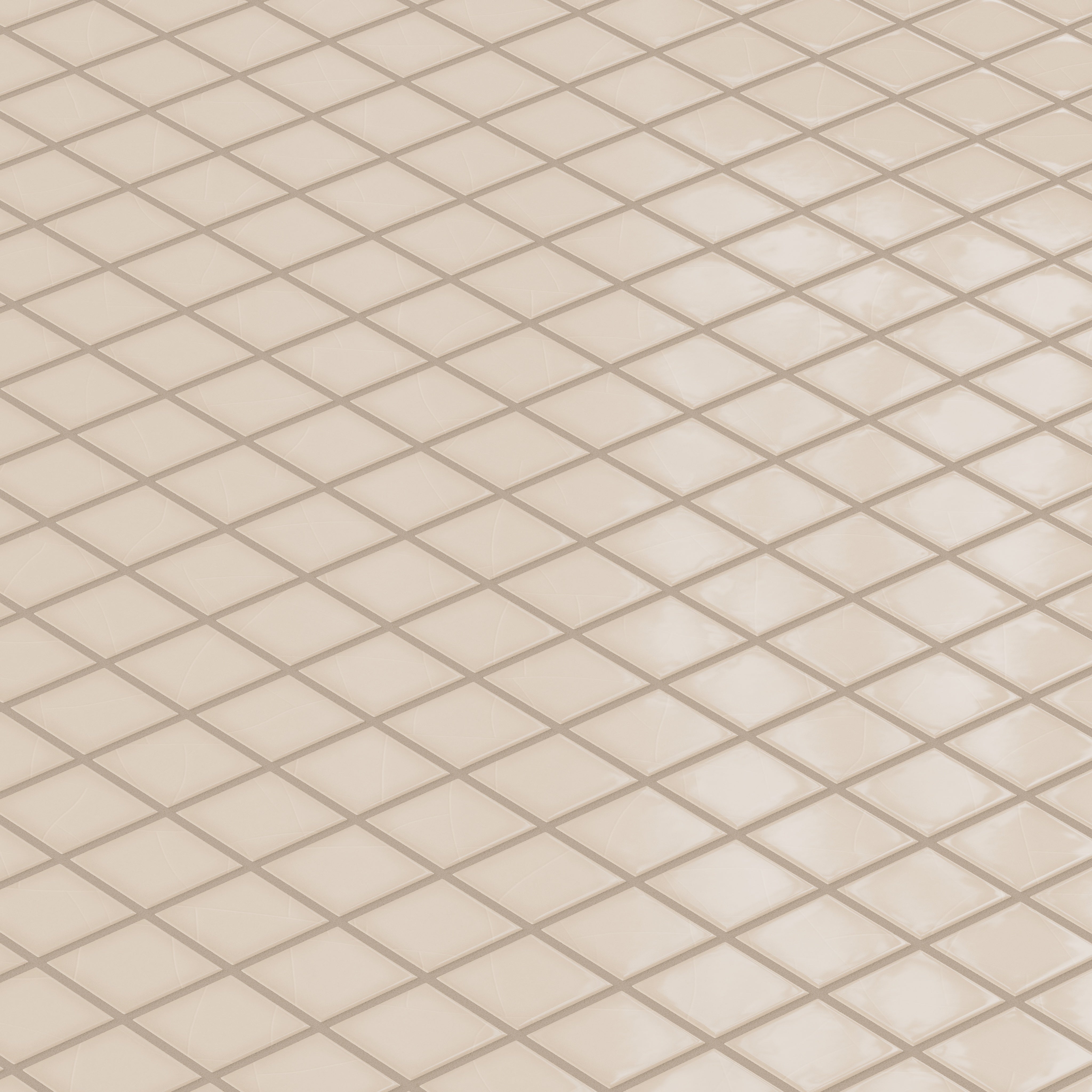 2x2 Straight Set Sheeted Original Ceramic Mosaic Tile in Sweet Pea Gloss