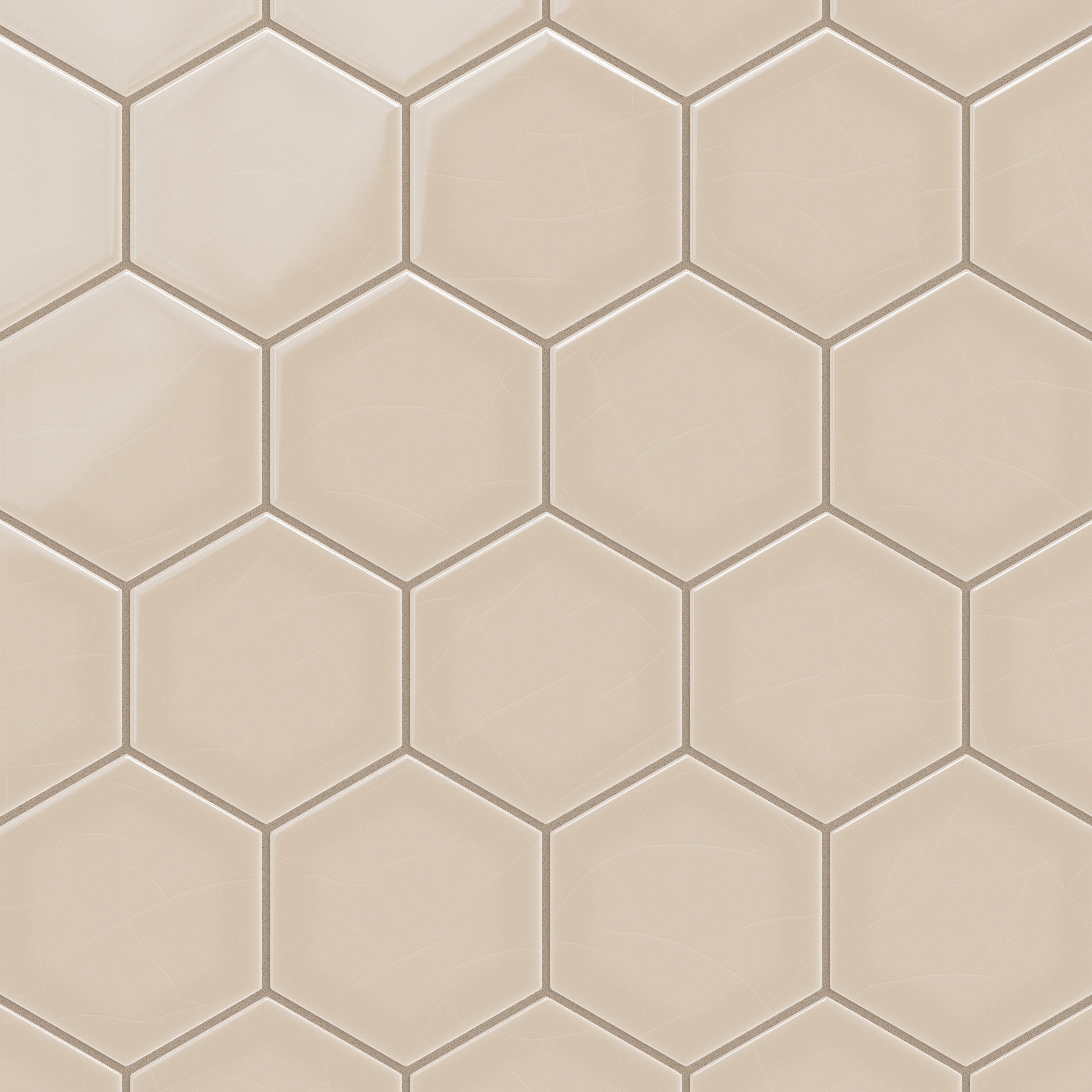 6" Hexagon Original Ceramic Tile in Sweet Pea Gloss