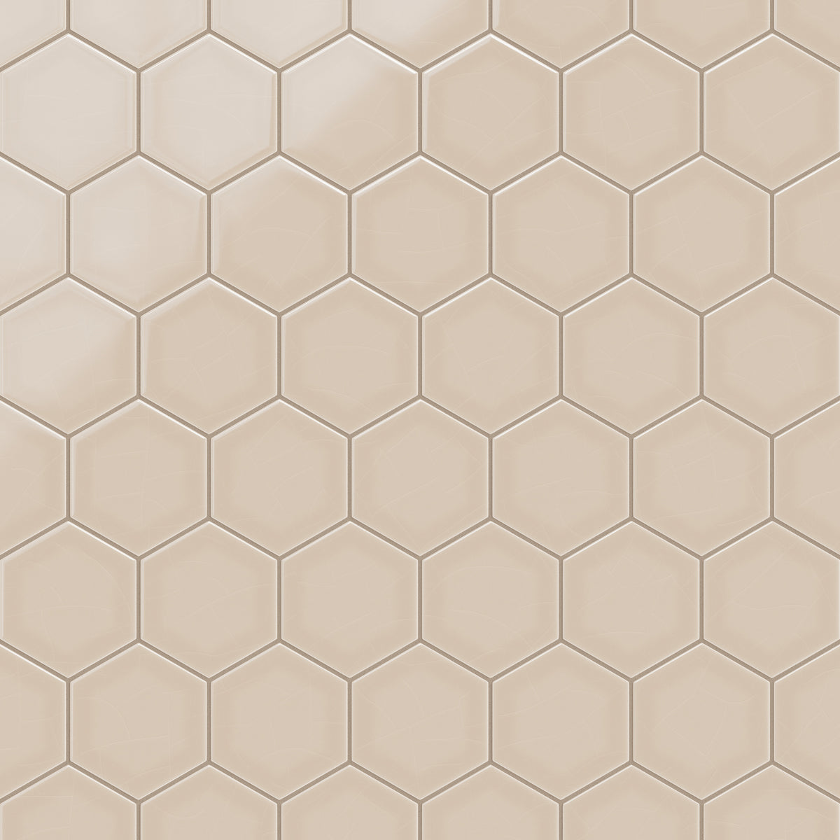 6" Hexagon Original Ceramic Tile in Sweet Pea Gloss