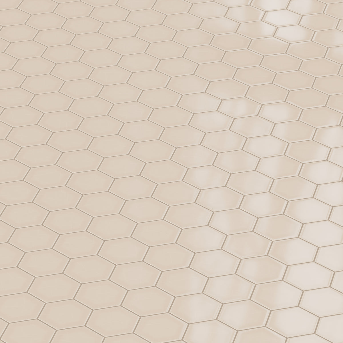 6" Hexagon Original Ceramic Tile in Sweet Pea Gloss
