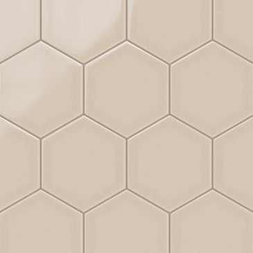 8" Hexagon Original Ceramic Tile in Sweet Pea Gloss
