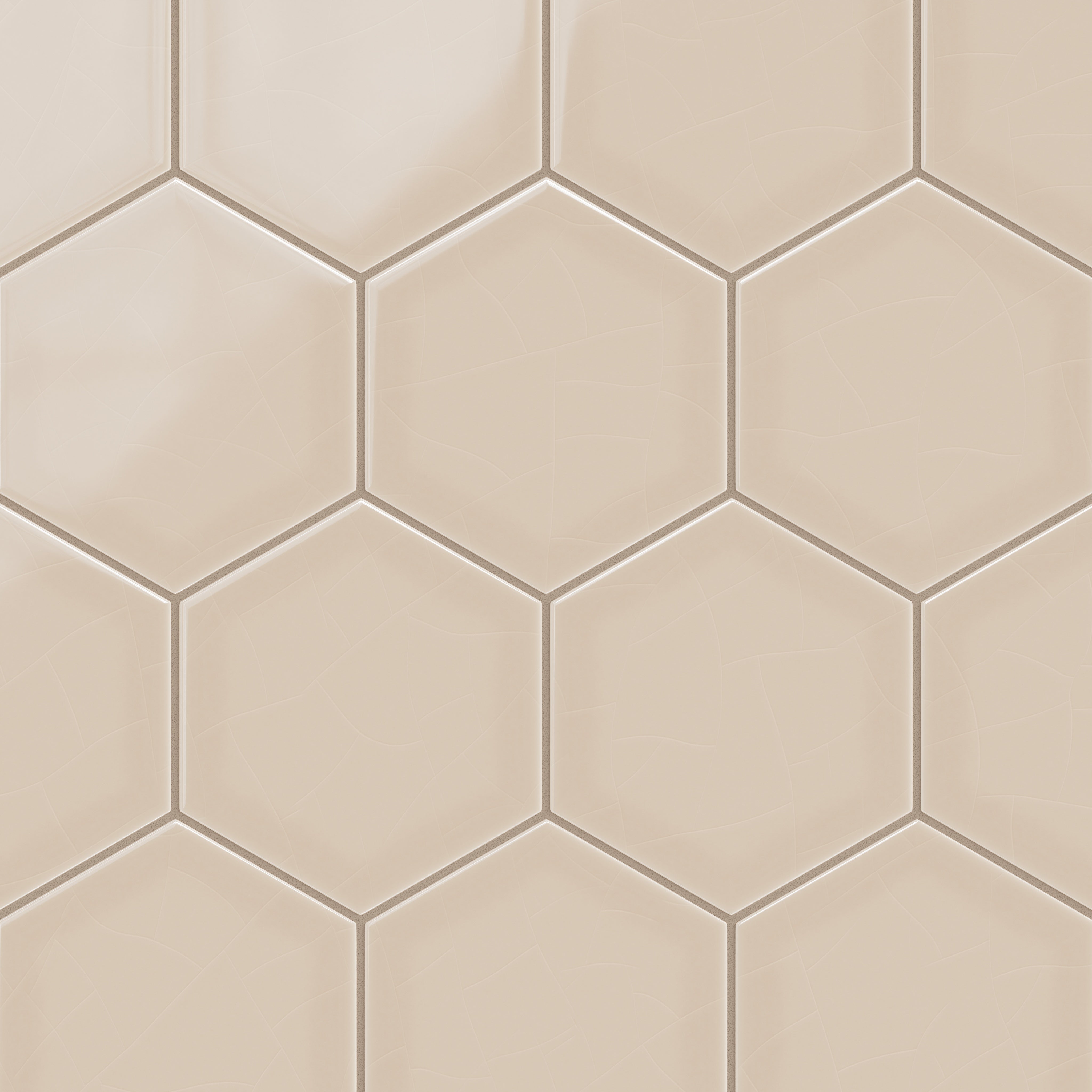 8" Hexagon Original Ceramic Tile in Sweet Pea Gloss