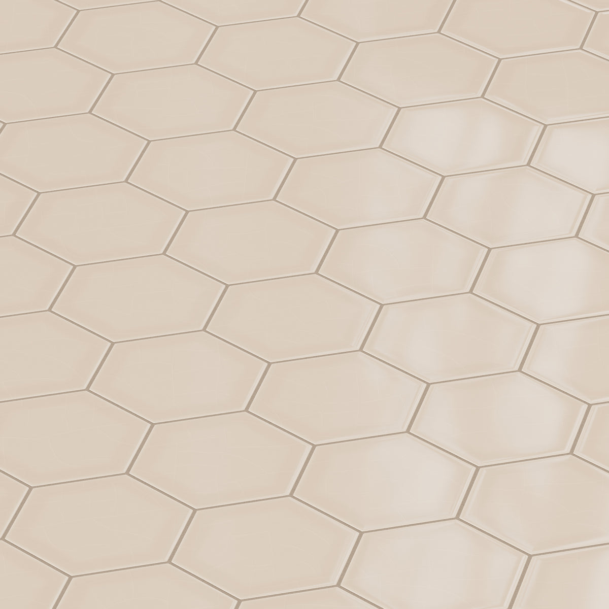 8" Hexagon Original Ceramic Tile in Sweet Pea Gloss