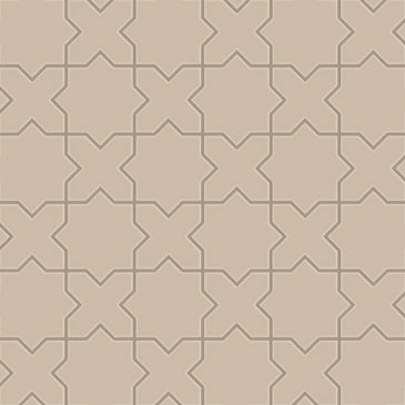 Mini Star & Cross Original Ceramic Tile in Sweet Pea Matte