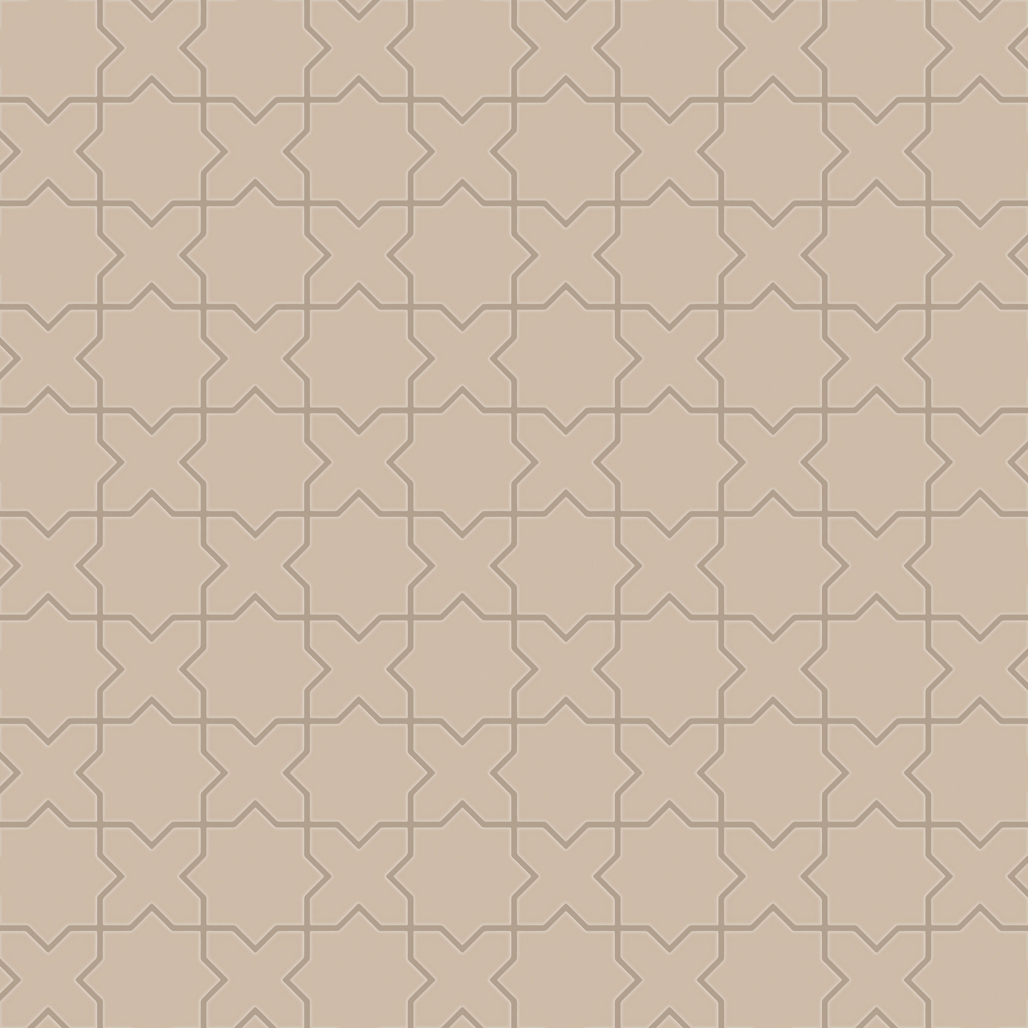 Mini Star & Cross Original Ceramic Tile in Sweet Pea Matte