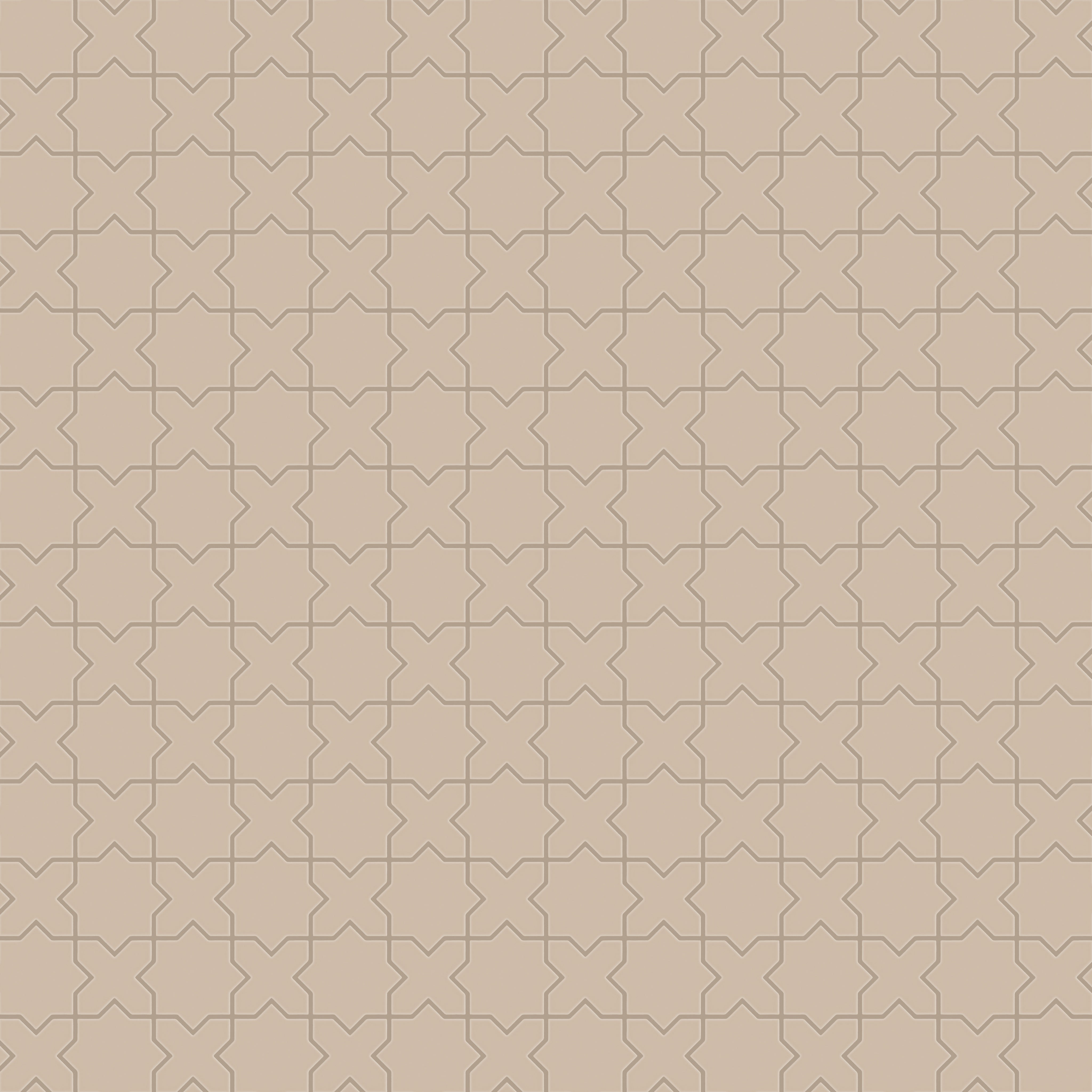 Mini Star & Cross Original Ceramic Tile in Sweet Pea Matte