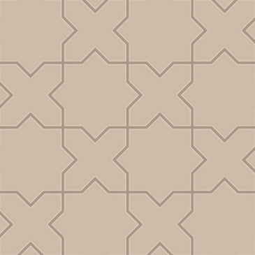 Star & Cross Original Ceramic Tile in Sweet Pea Matte