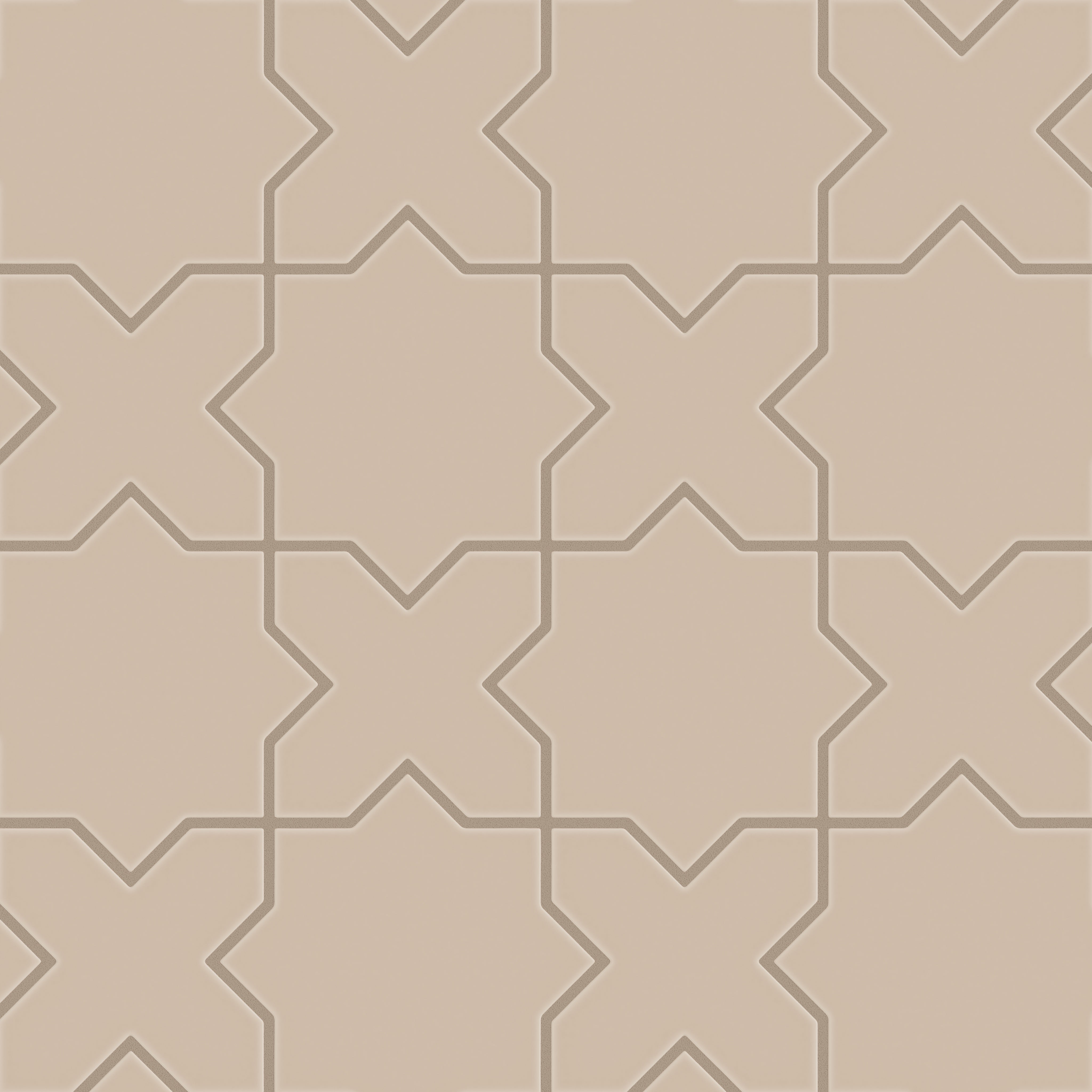 Star & Cross Original Ceramic Tile in Sweet Pea Matte