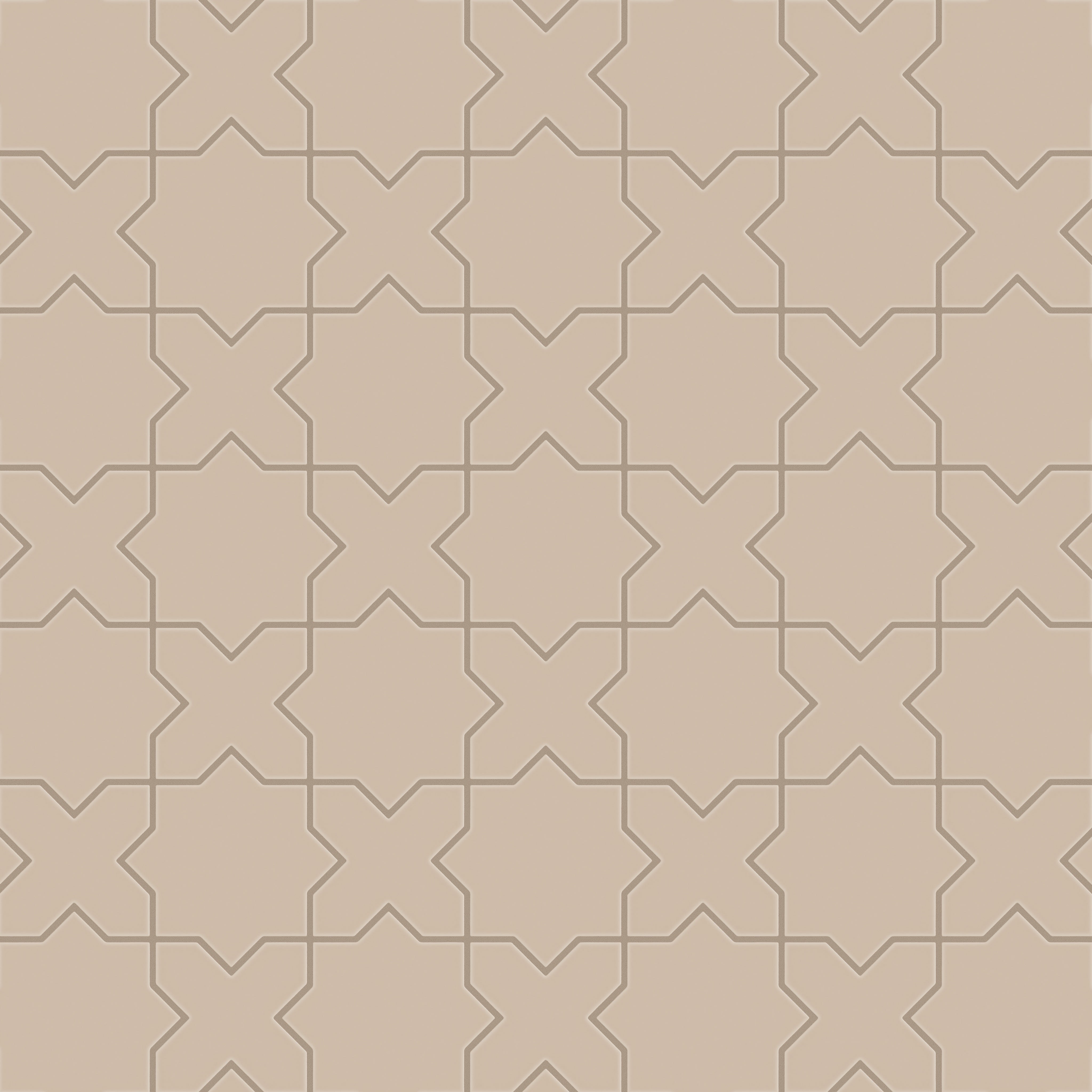 Star & Cross Original Ceramic Tile in Sweet Pea Matte