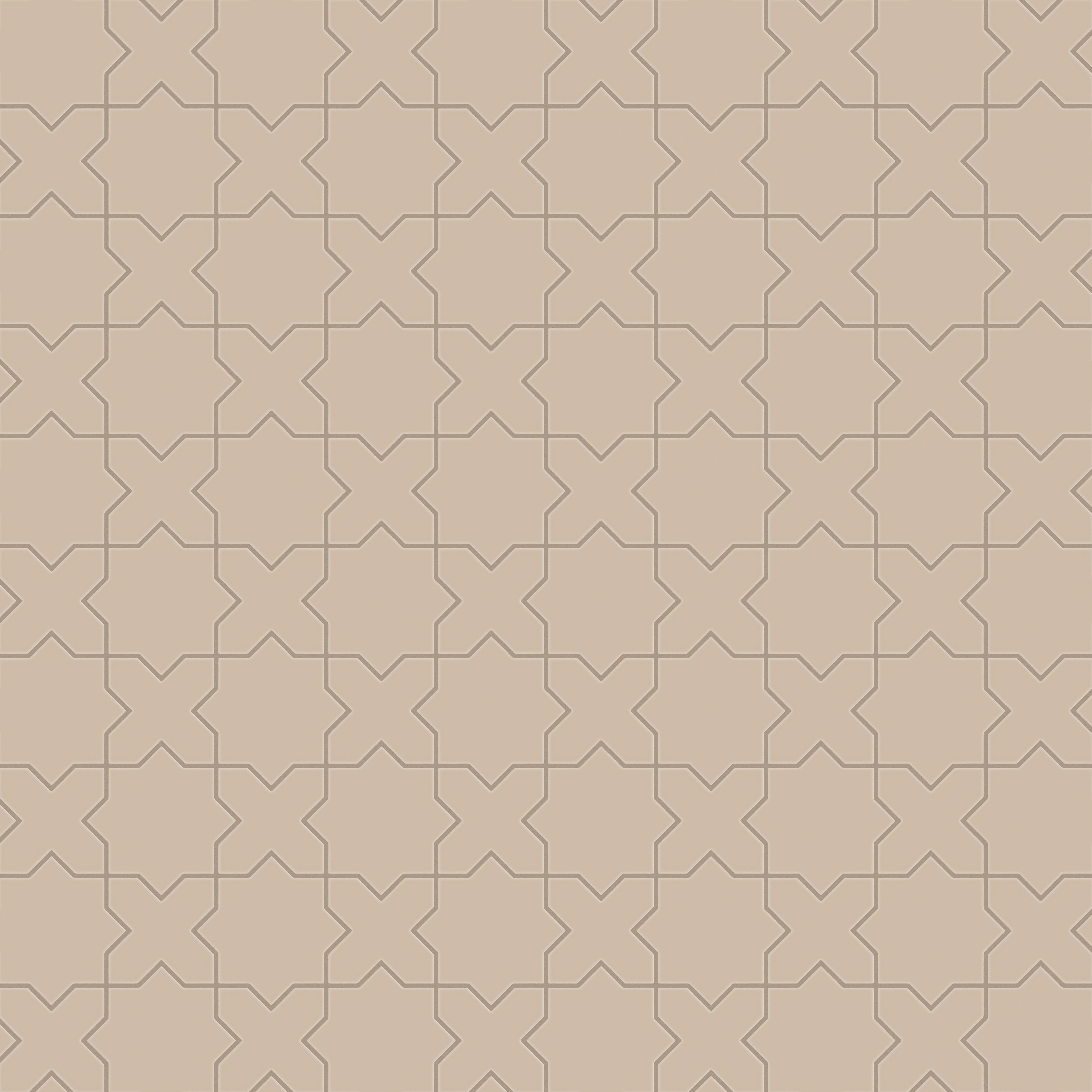 Star & Cross Original Ceramic Tile in Sweet Pea Matte
