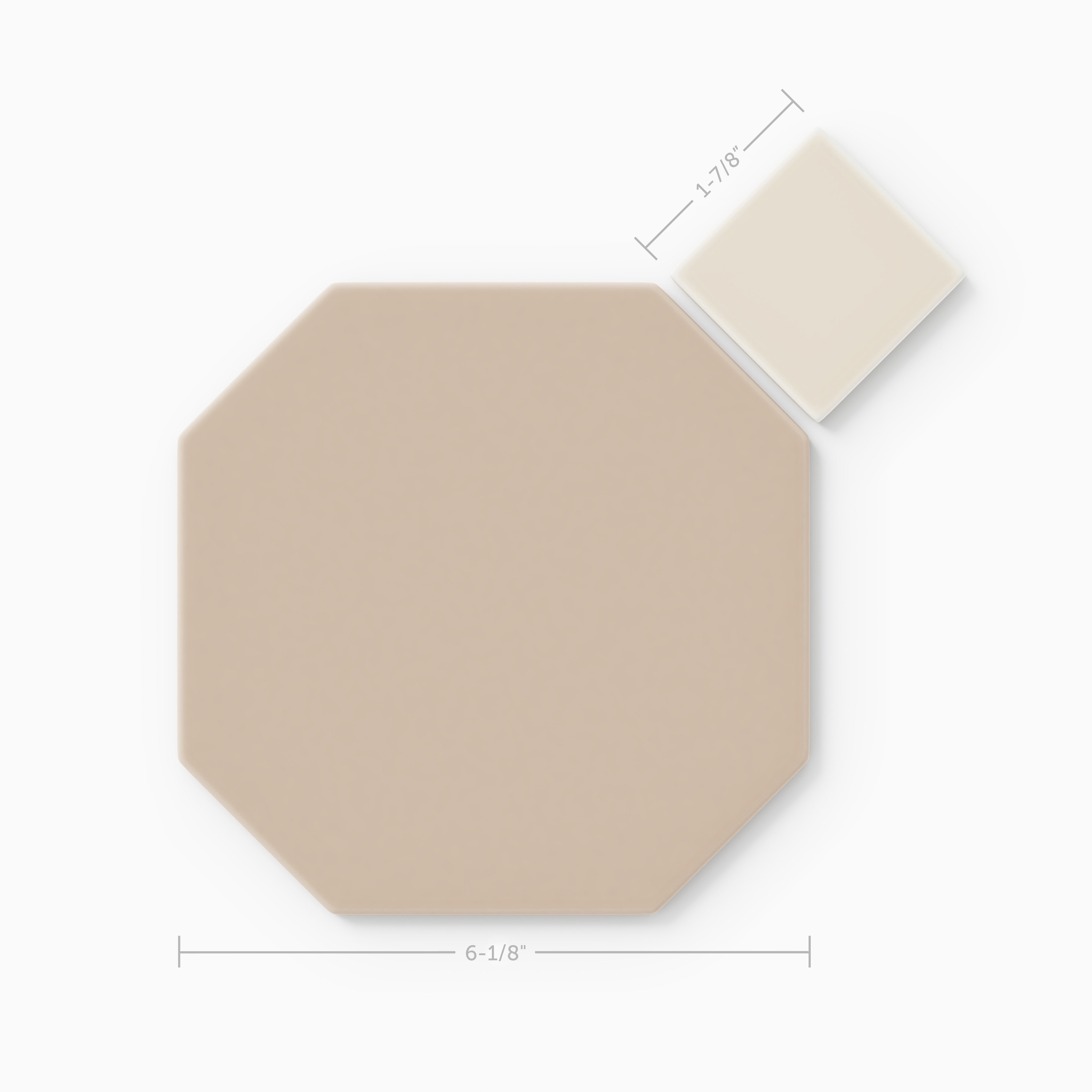 Gramercy Original Ceramic Tile in Sweet Pea Matte & Sand Dune Matte