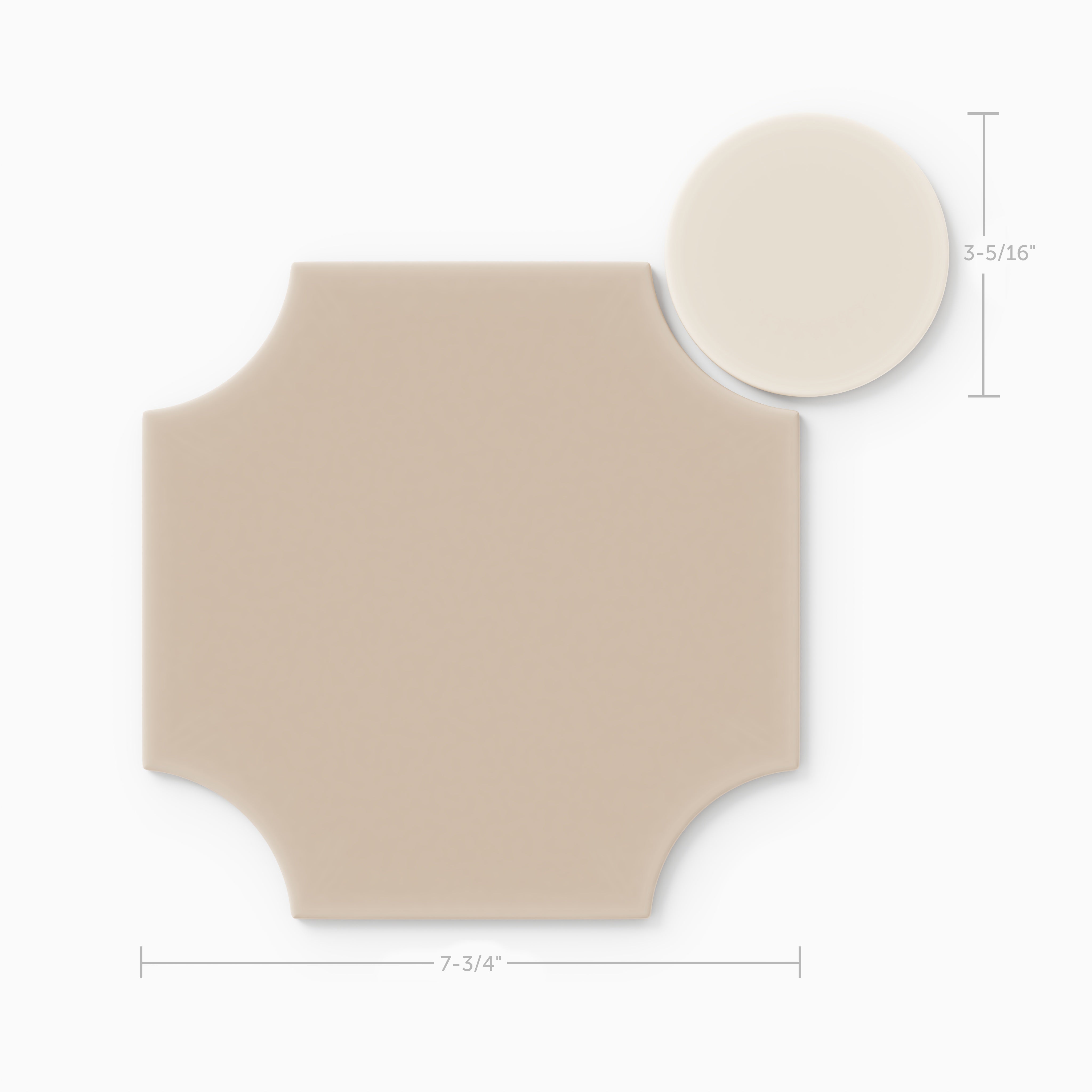 Portico Original Ceramic Tile in Sweet Pea Matte & Sand Dune Matte